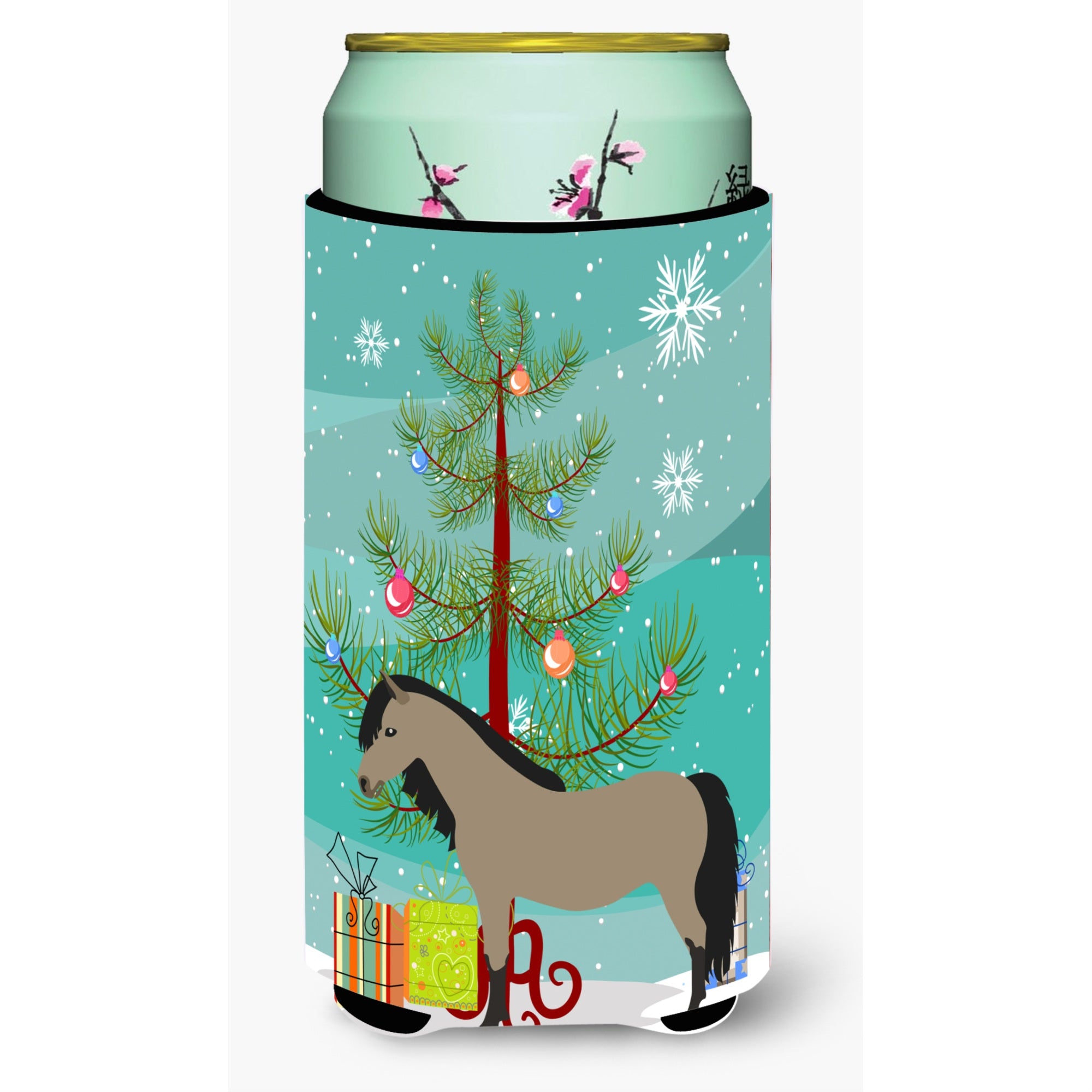 Caroline'S Treasures Welsh Pony Horse Christmas Decorative Can Hugger, Tall, Multicolor