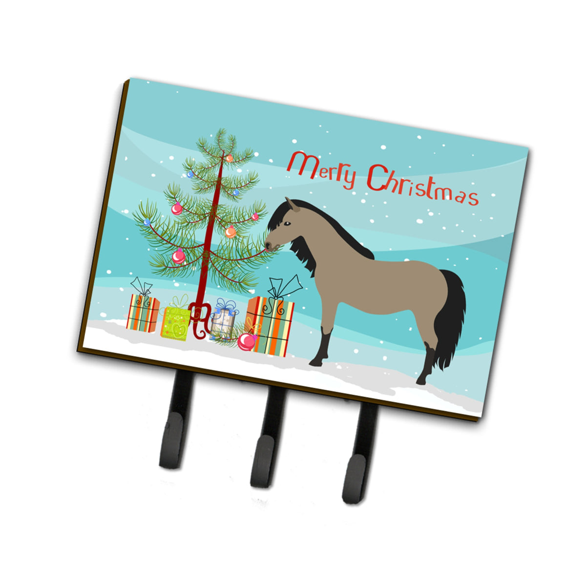 Caroline'S Treasures Welsh Pony Horse Christmas Wall Hook, Triple