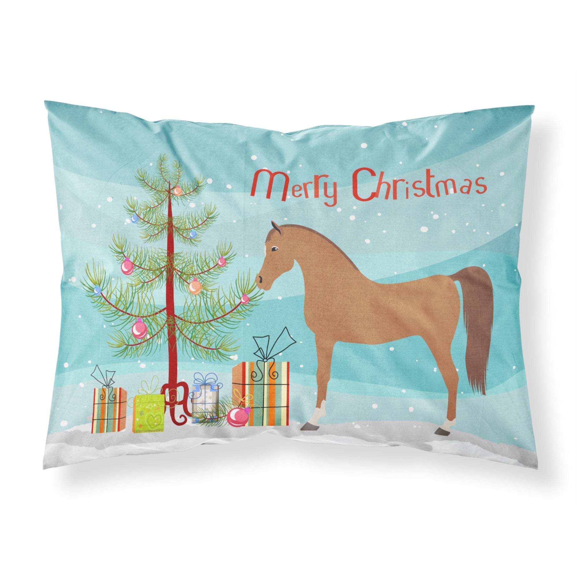 Caroline'S Treasures Arabian Horse Christmas Pillowcase, Standard, Multicolor