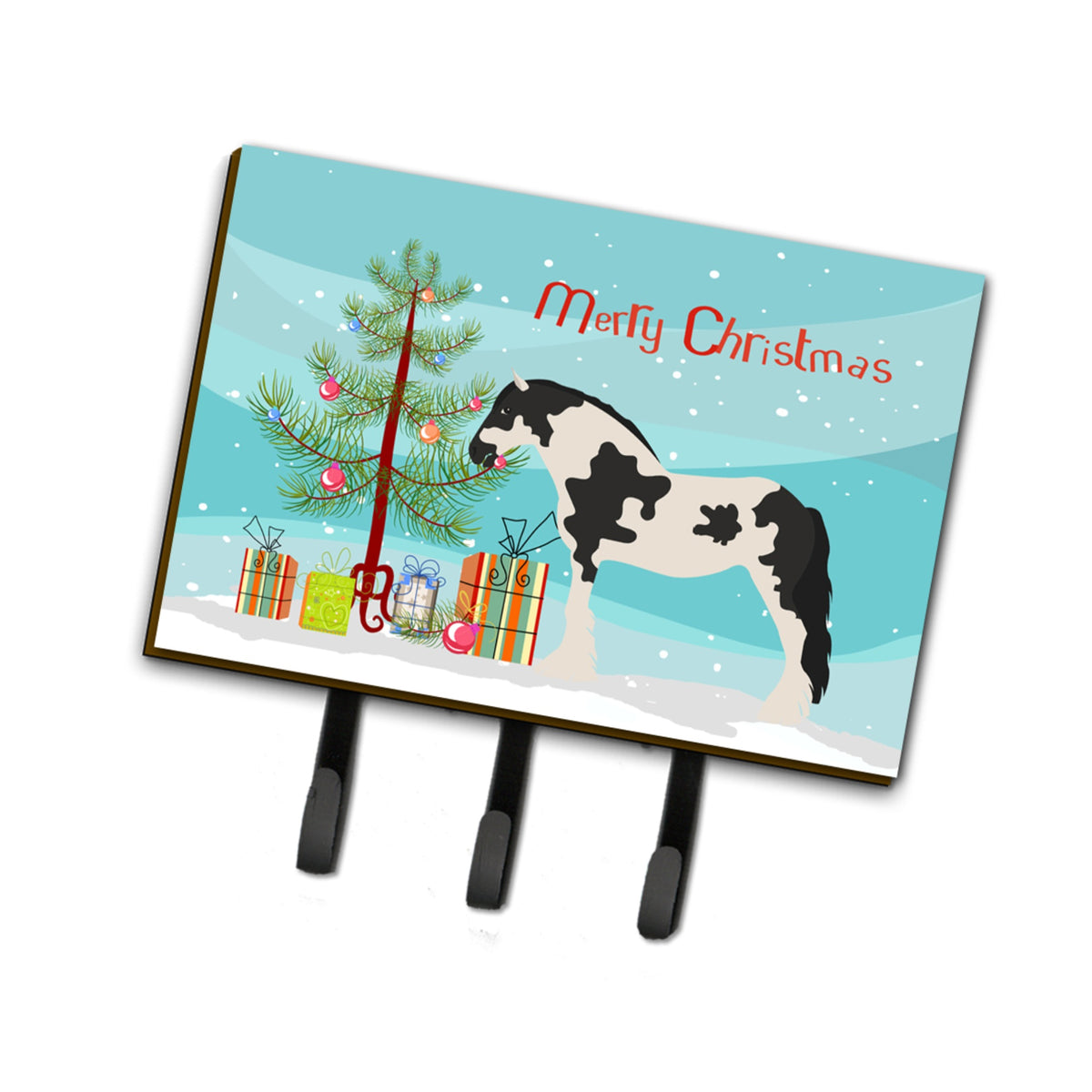 Caroline'S Treasures Cyldesdale Horse Christmas Wall Hook, Triple