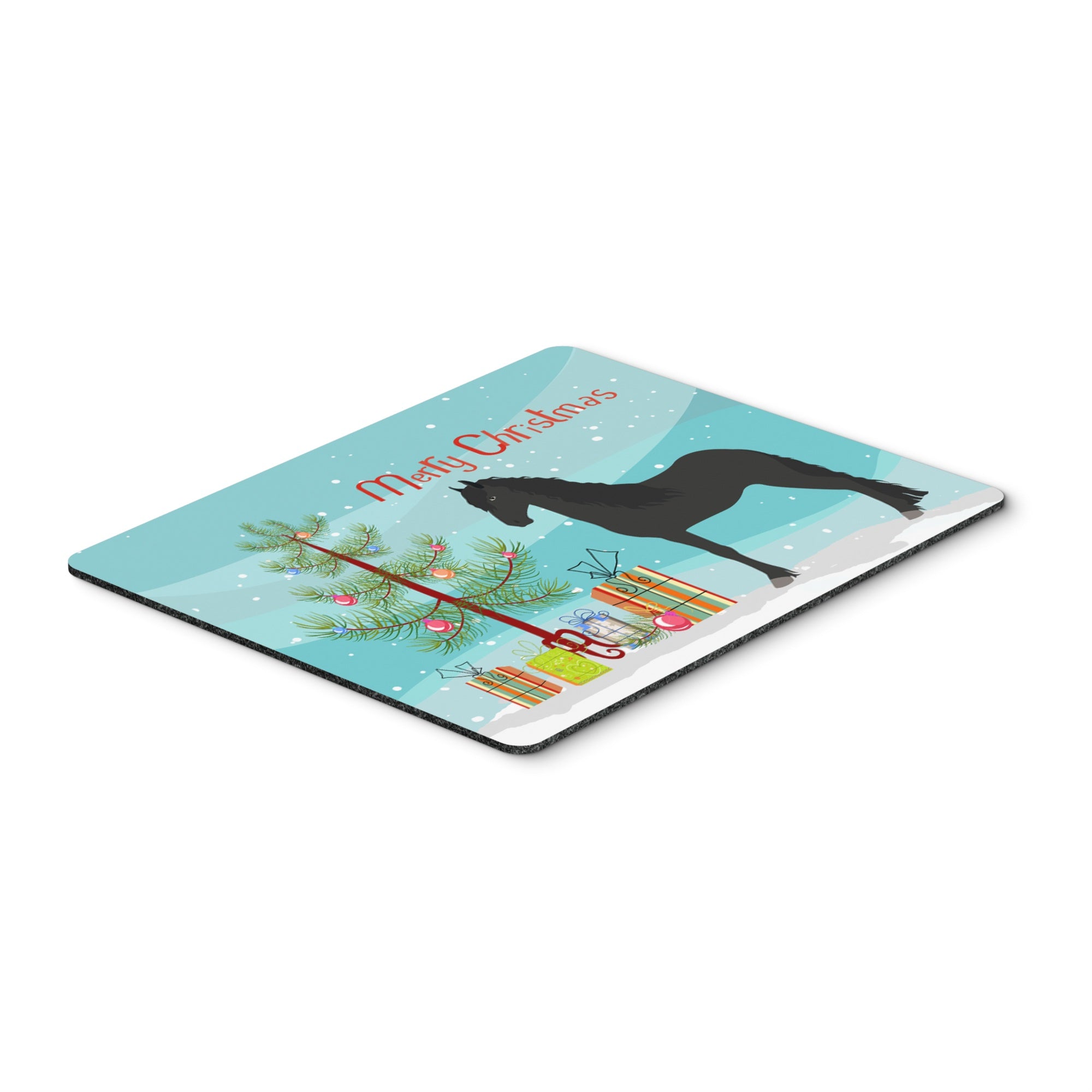 Caroline'S Treasures Friesian Horse Christmas Mouse & Hot Pad Or Trivet, 7.75 X 9.25, Multicolor (Bb9282Mp)