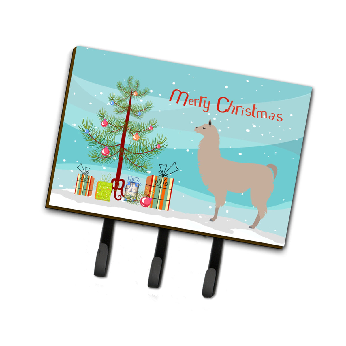 Caroline'S Treasures Llama Christmas Wall Hook, Triple, Multicolor