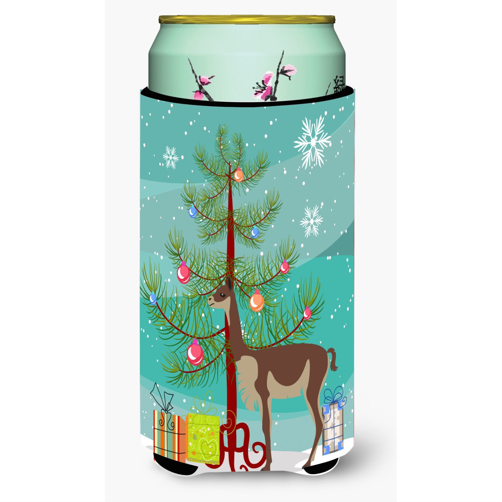 Caroline'S Treasures Vicugna Or Vicuna Christmas Decorative Can Hugger, Tall, Multicolor