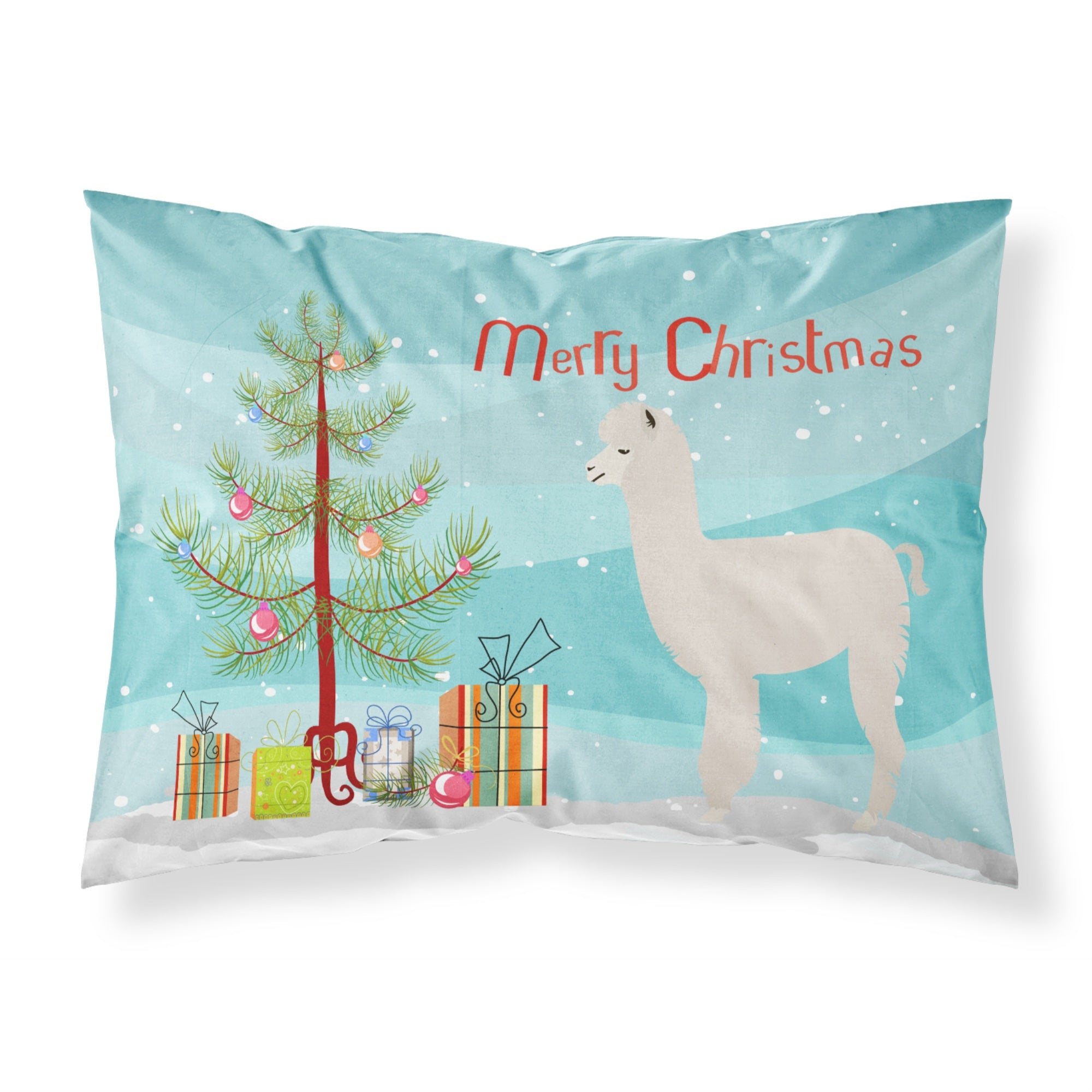 Caroline'S Treasures Alpaca Christmas Pillowcase, Standard, Multicolor
