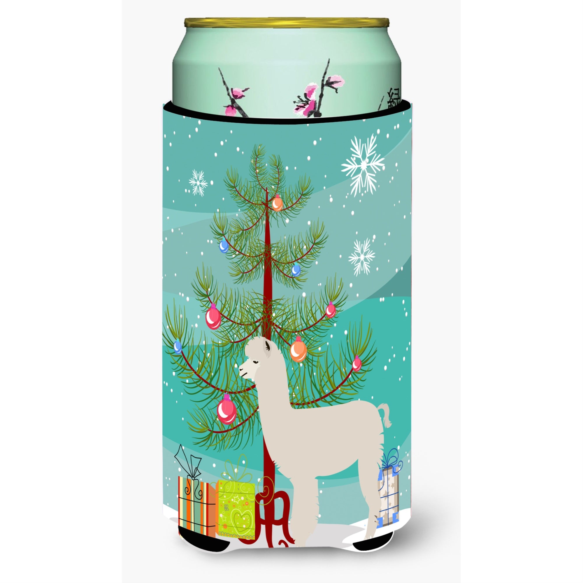 Caroline'S Treasures Alpaca Christmas Decorative Can Hugger, Tall, Multicolor