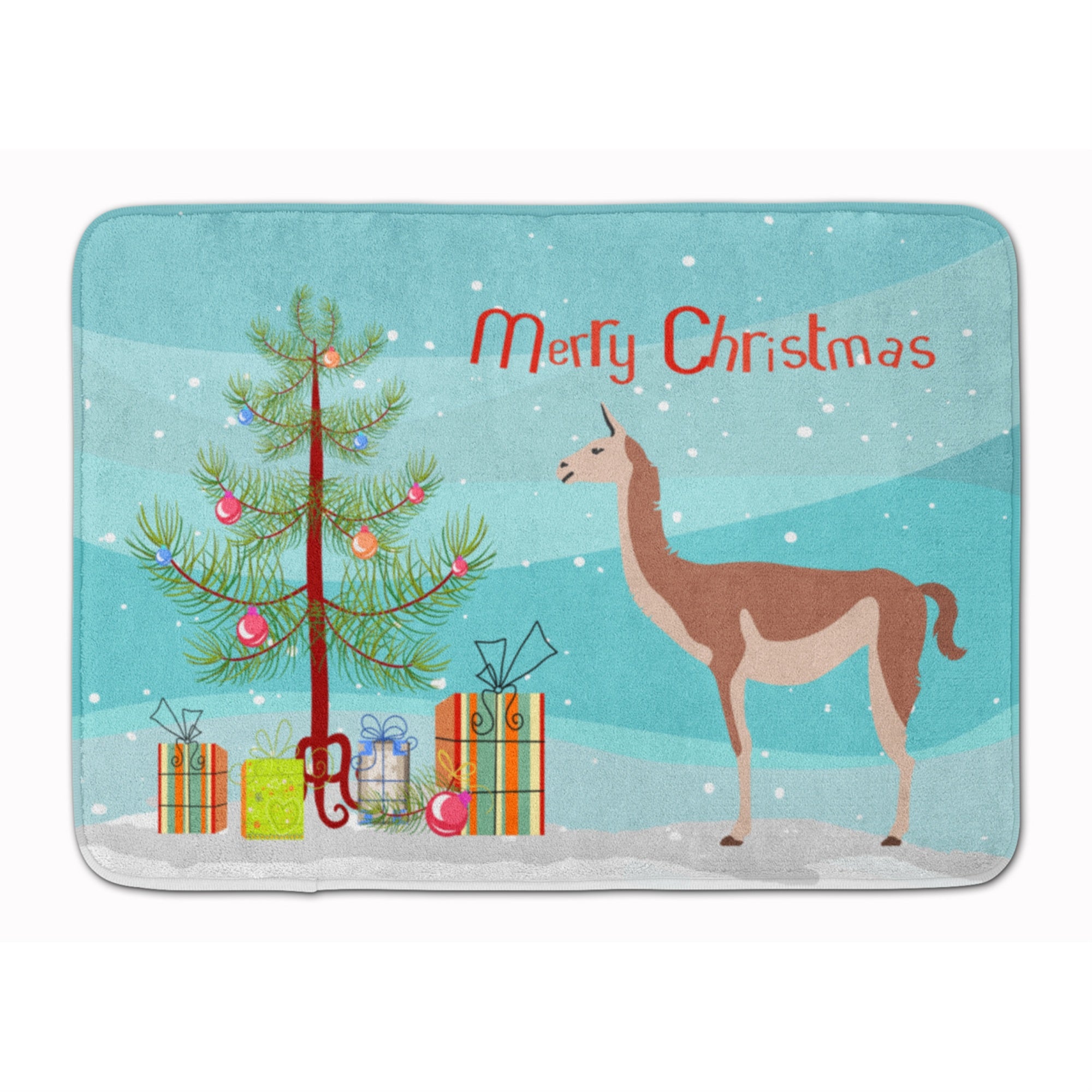 Caroline'S Treasures Guanaco Christmas Floor Mat, 19 X 27, Multicolor
