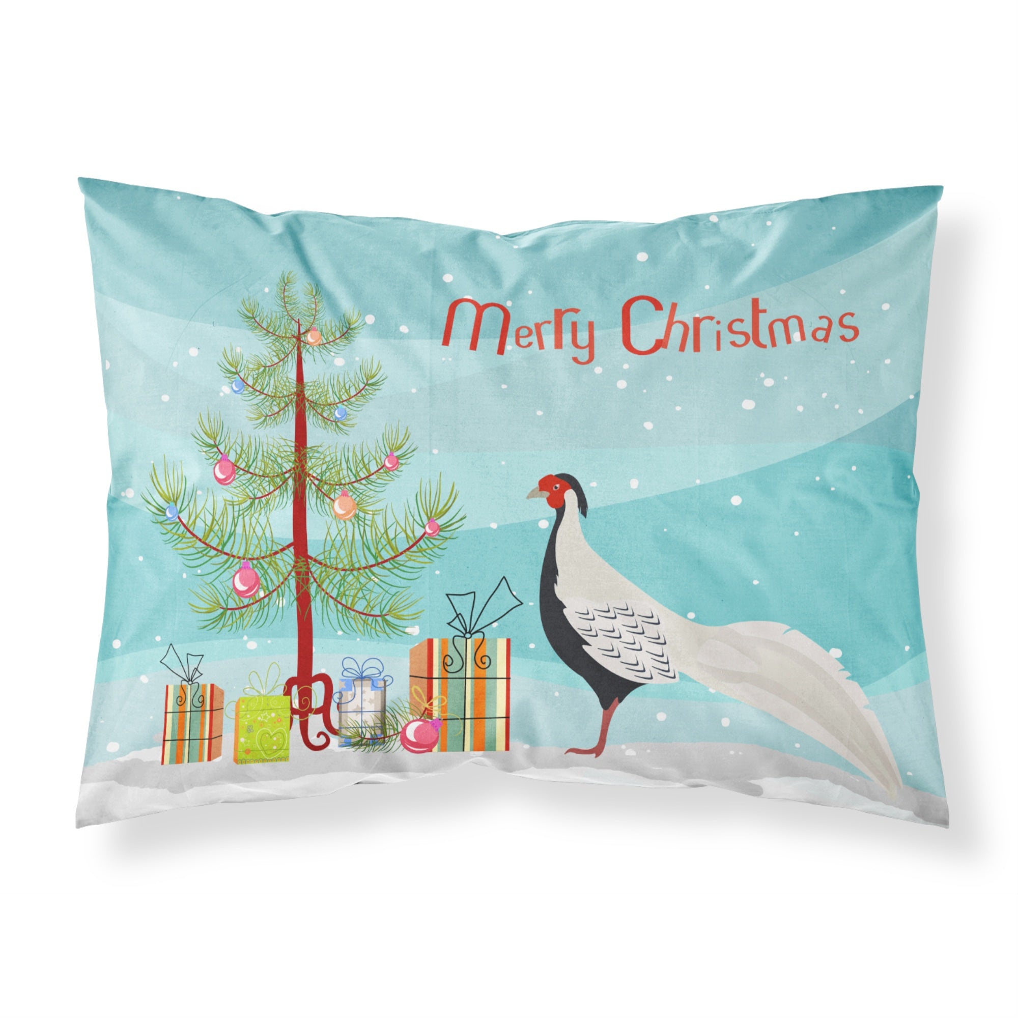 Caroline'S Treasures Silver Pheasant Christmas Pillowcase, Standard, Multicolor
