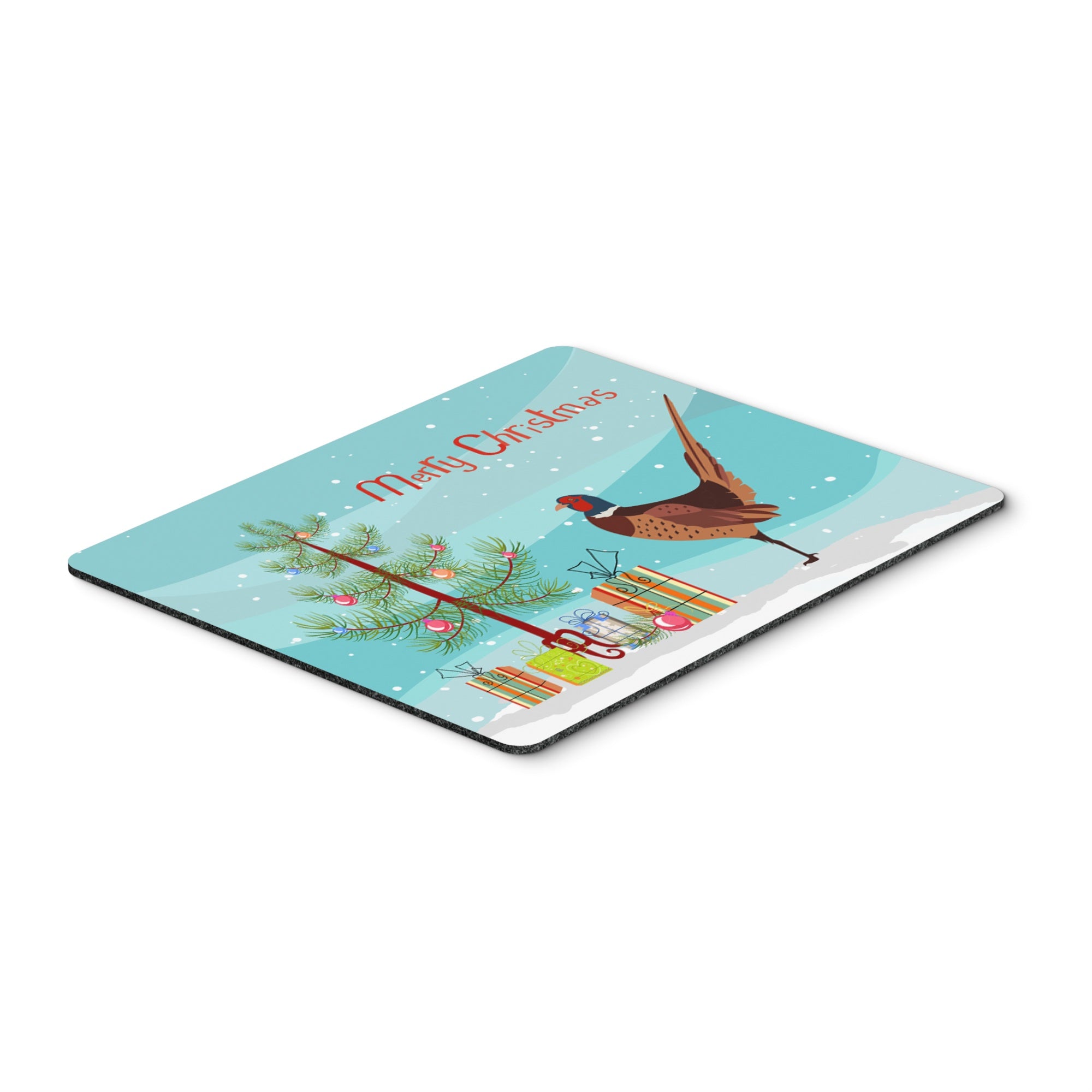 Caroline'S Treasures Ring-Necked Common Pheasant Christmas Mouse & Hot Pad Or Trivet, 7.75 X 9.25, Multicolor (Bb9297M