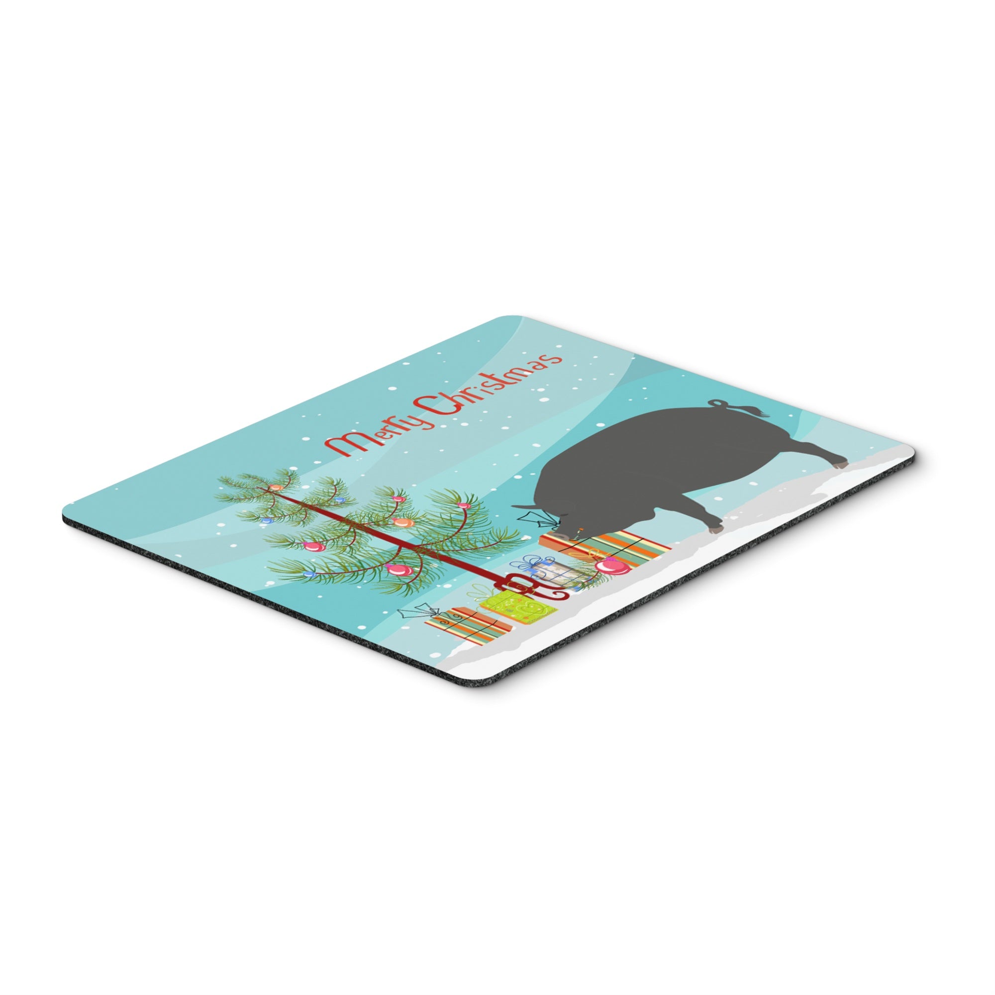 Caroline'S Treasures Berkshire Pig Christmas Mouse & Hot Pad Or Trivet, 7.75 X 9.25, Multicolor (Bb9300Mp)