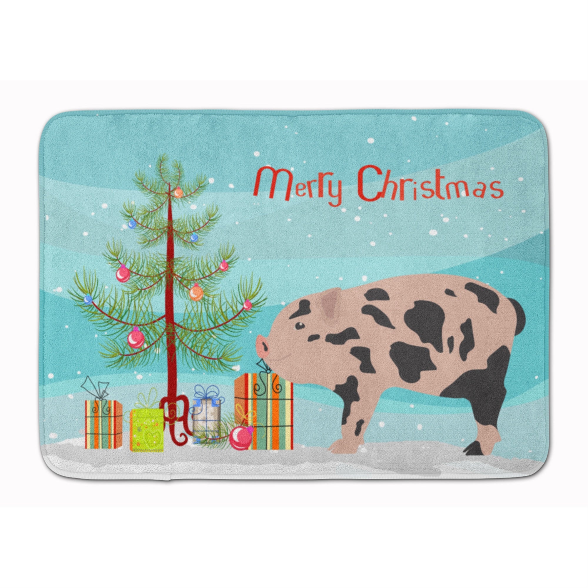 Caroline'S Treasures Mini Miniature Pig Christmas Floor Mat, 19 X 27, Multicolor