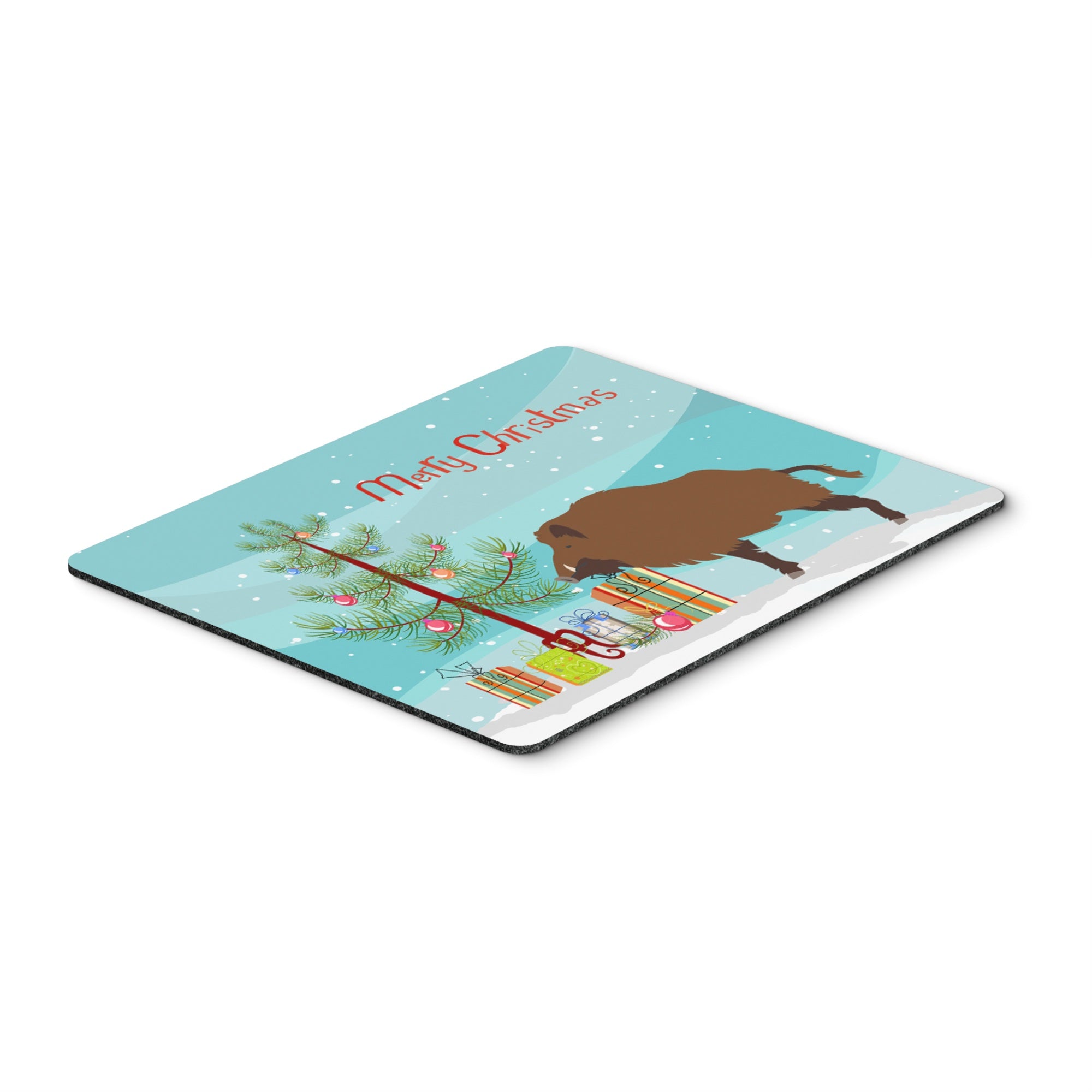 Caroline'S Treasures Wild Boar Pig Christmas Mouse & Hot Pad Or Trivet, 7.75 X 9.25, Multicolor (Bb9303Mp)