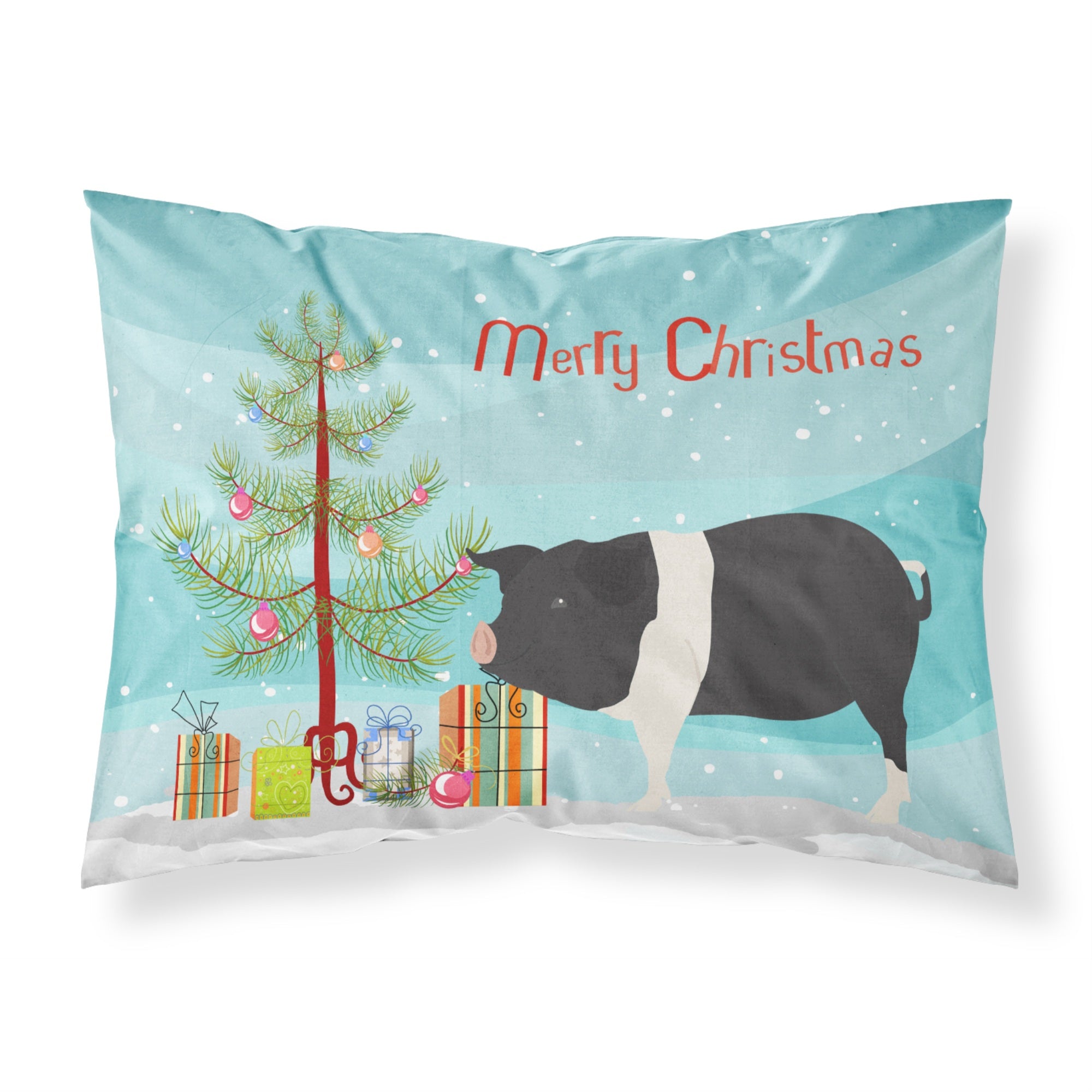 Caroline'S Treasures Hampshire Pig Christmas Pillowcase, Standard, Multicolor