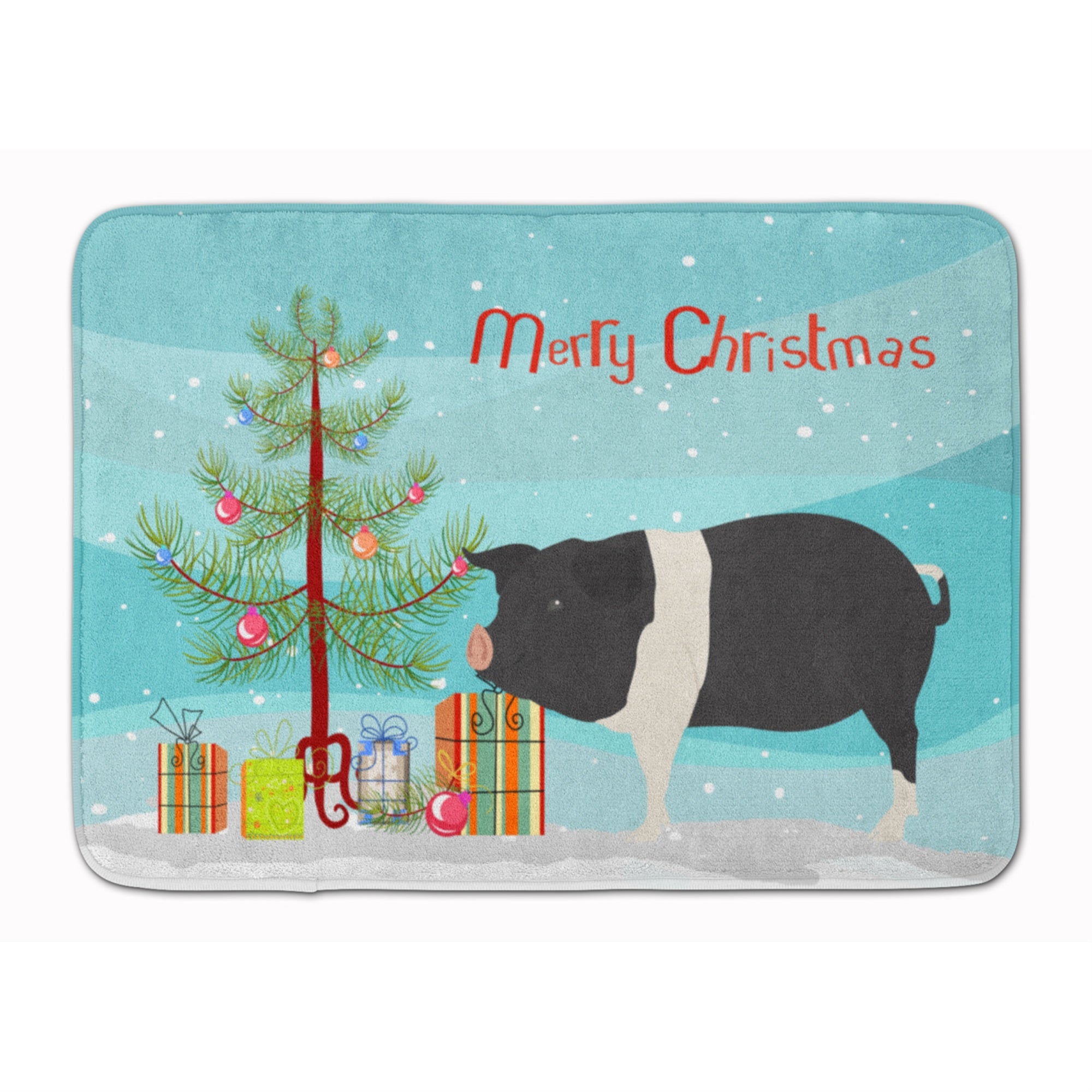 Caroline'S Treasures Hampshire Pig Christmas Floor Mat, 19 X 27, Multicolor