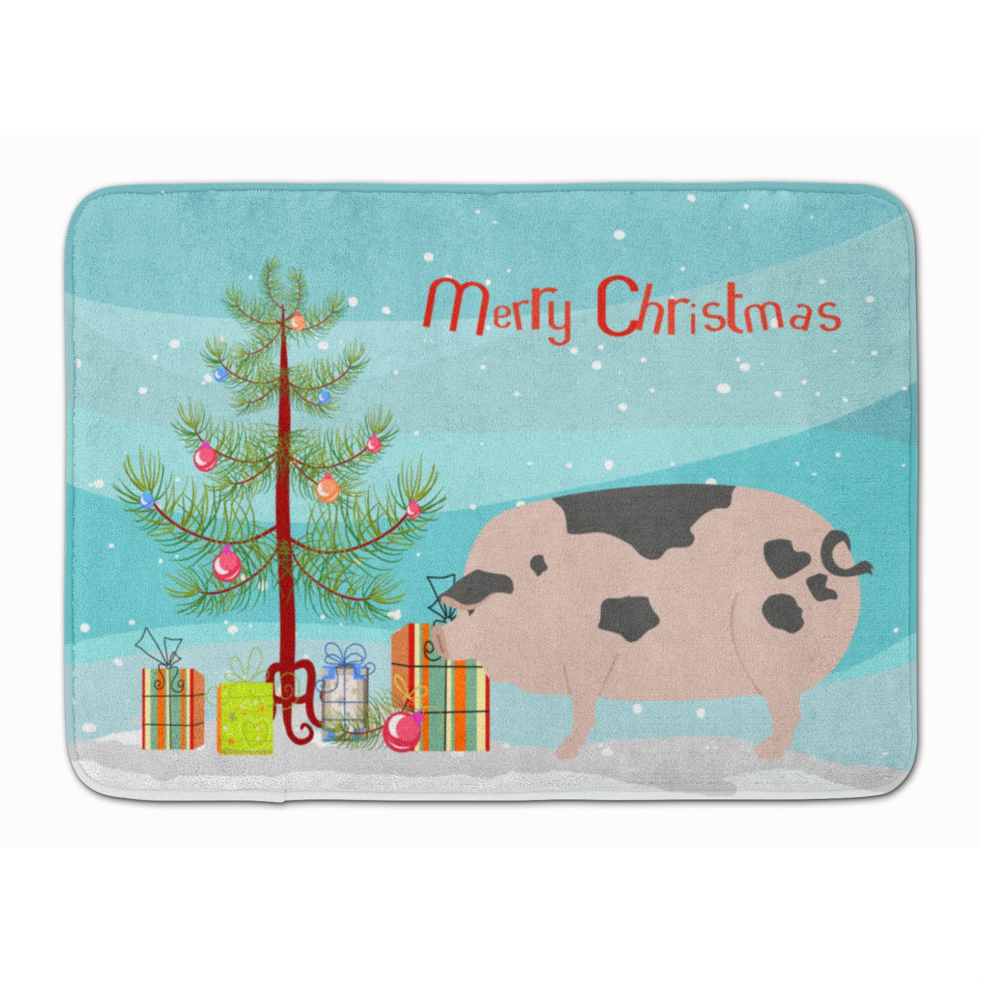 Caroline'S Treasures Gloucester Old Spot Pig Christmas Floor Mat, 19 X 27, Multicolor
