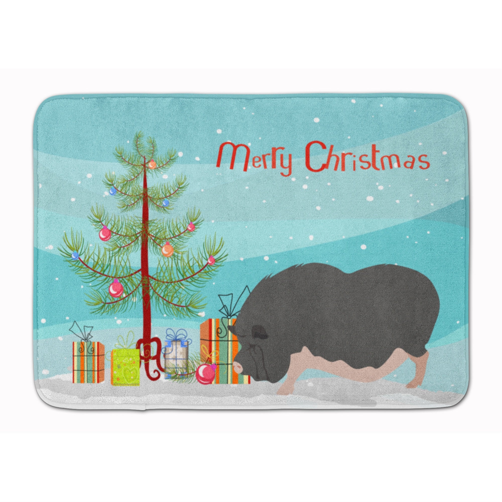 Caroline'S Treasures Vietnamese Pot-Bellied Pig Christmas Floor Mat, 19 X 27, Multicolor