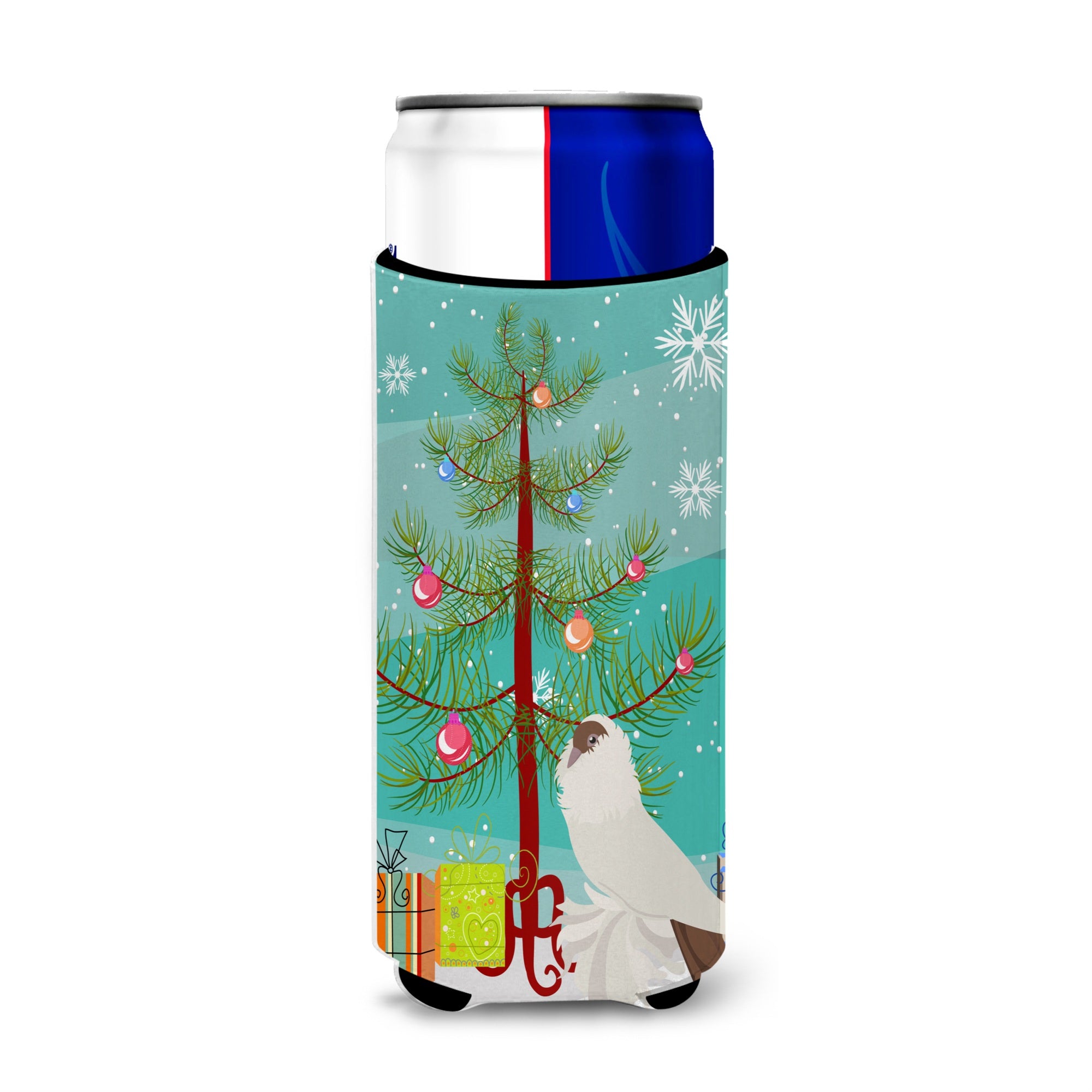 Caroline'S Treasures German Helmet Pigeon Christmas Decorative Can Hugger, Slim, Multicolor
