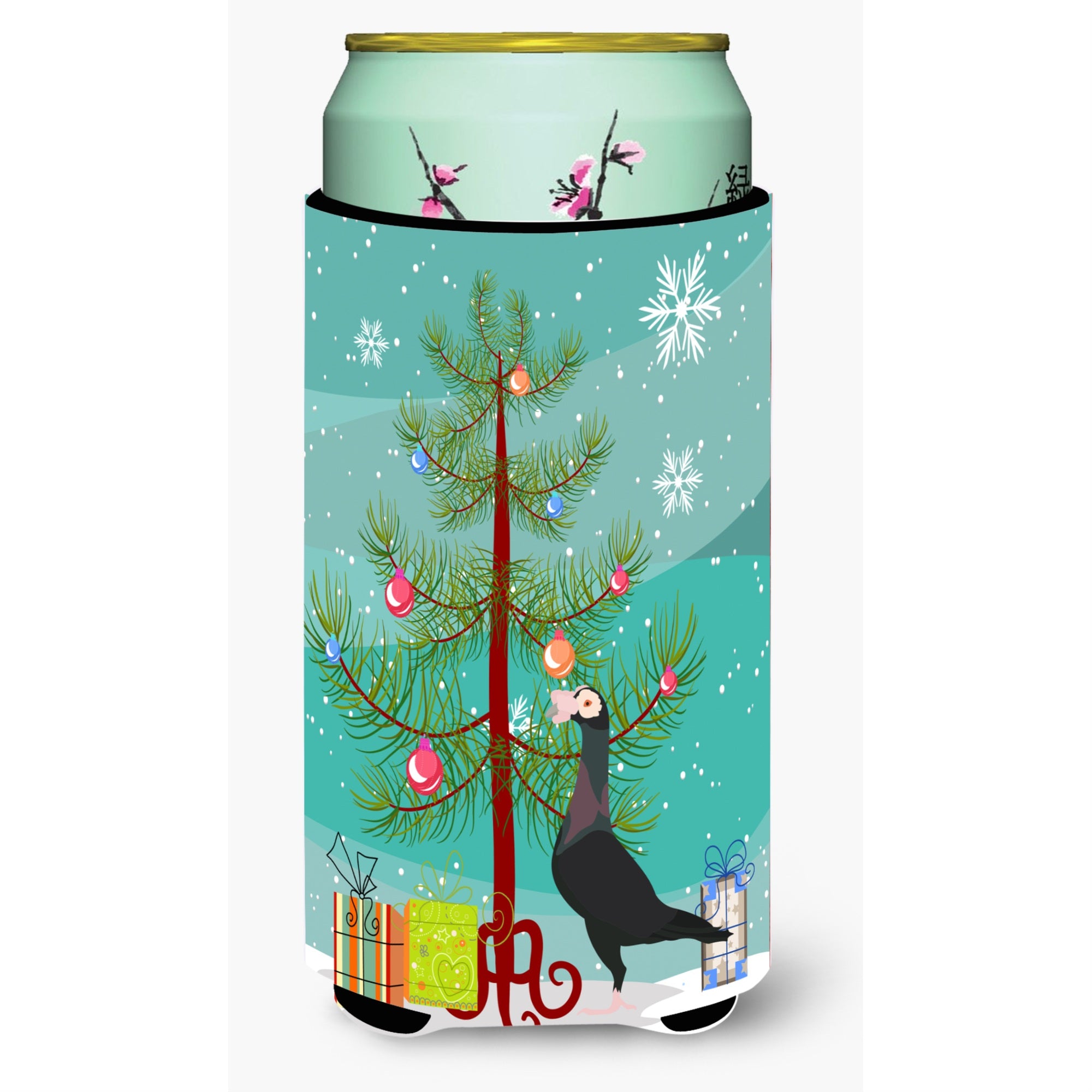 Caroline'S Treasures English Carrier Pigeon Christmas Decorative Can Hugger, Tall, Multicolor