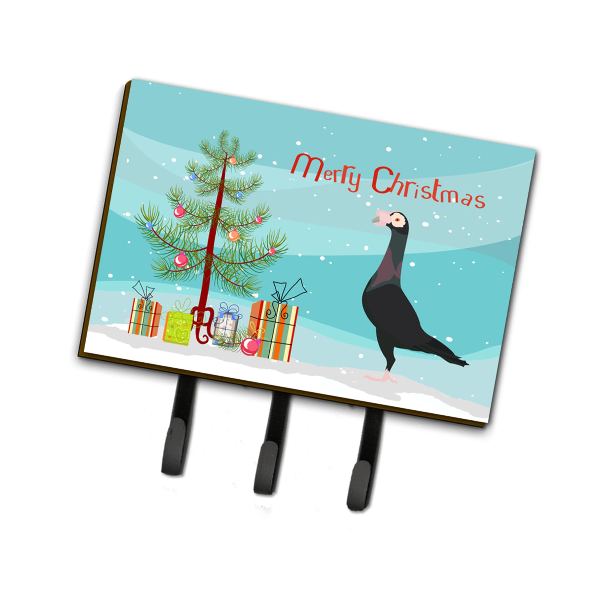 Caroline'S Treasures English Carrier Pigeon Christmas Wall Hook, Triple, Multicolor