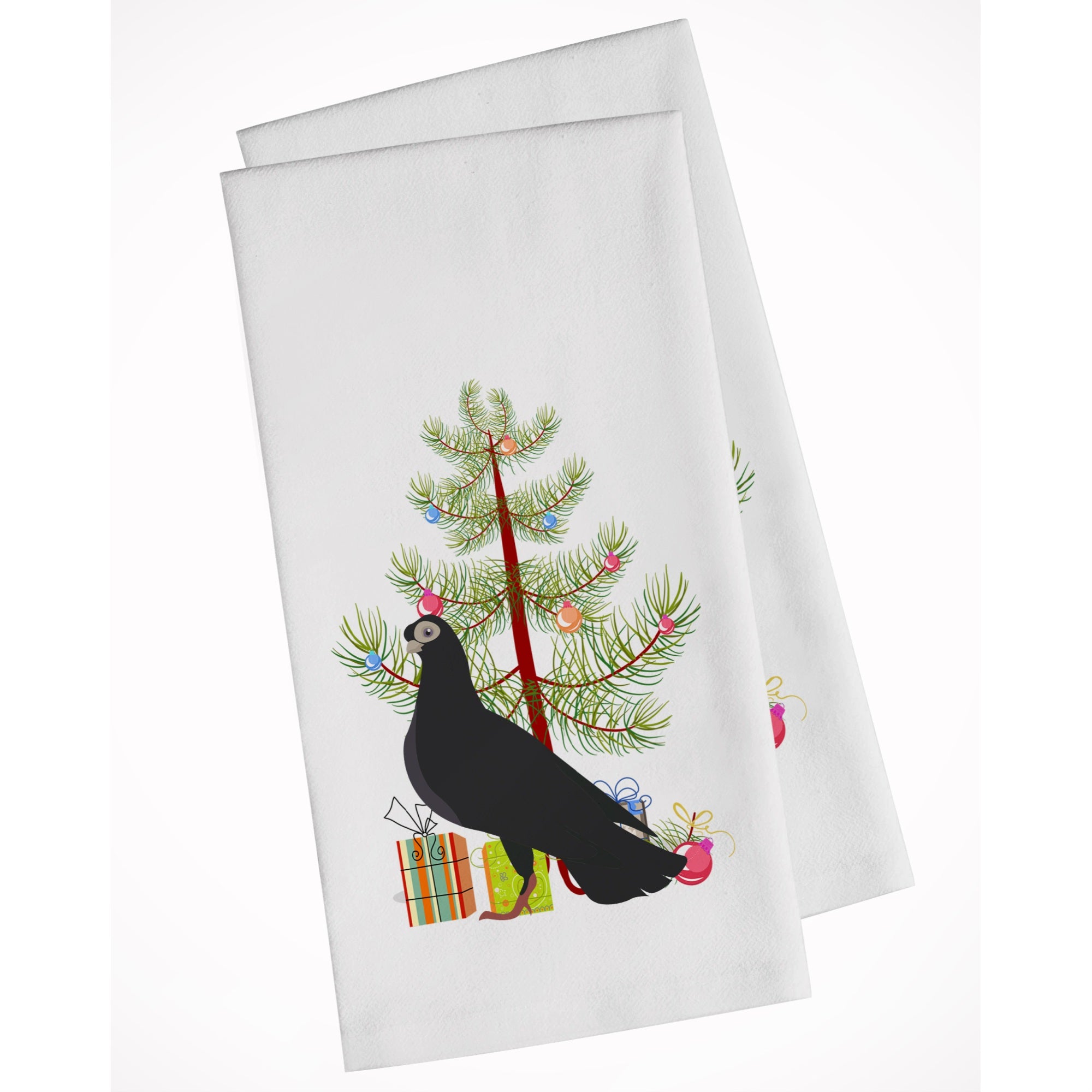 Budapest Highflyer Pigeon Christmas White Kitchen Towel Set Of 2