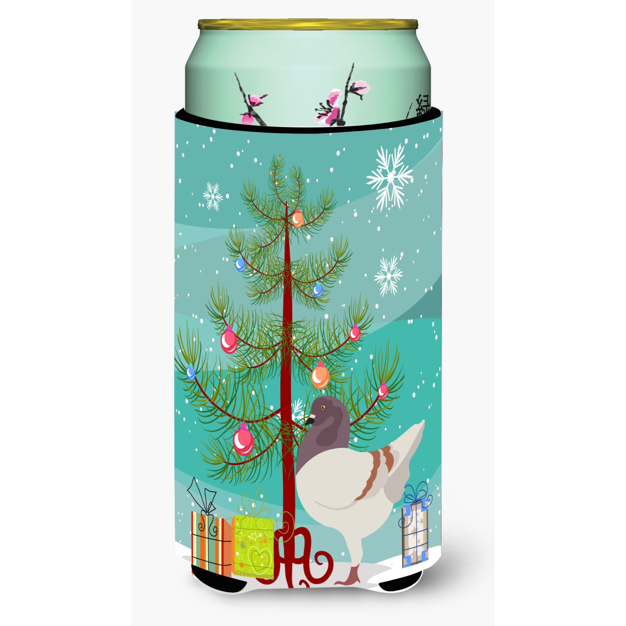 Caroline'S Treasures German Modena Pigeon Christmas Decorative Can Hugger, Tall, Multicolor