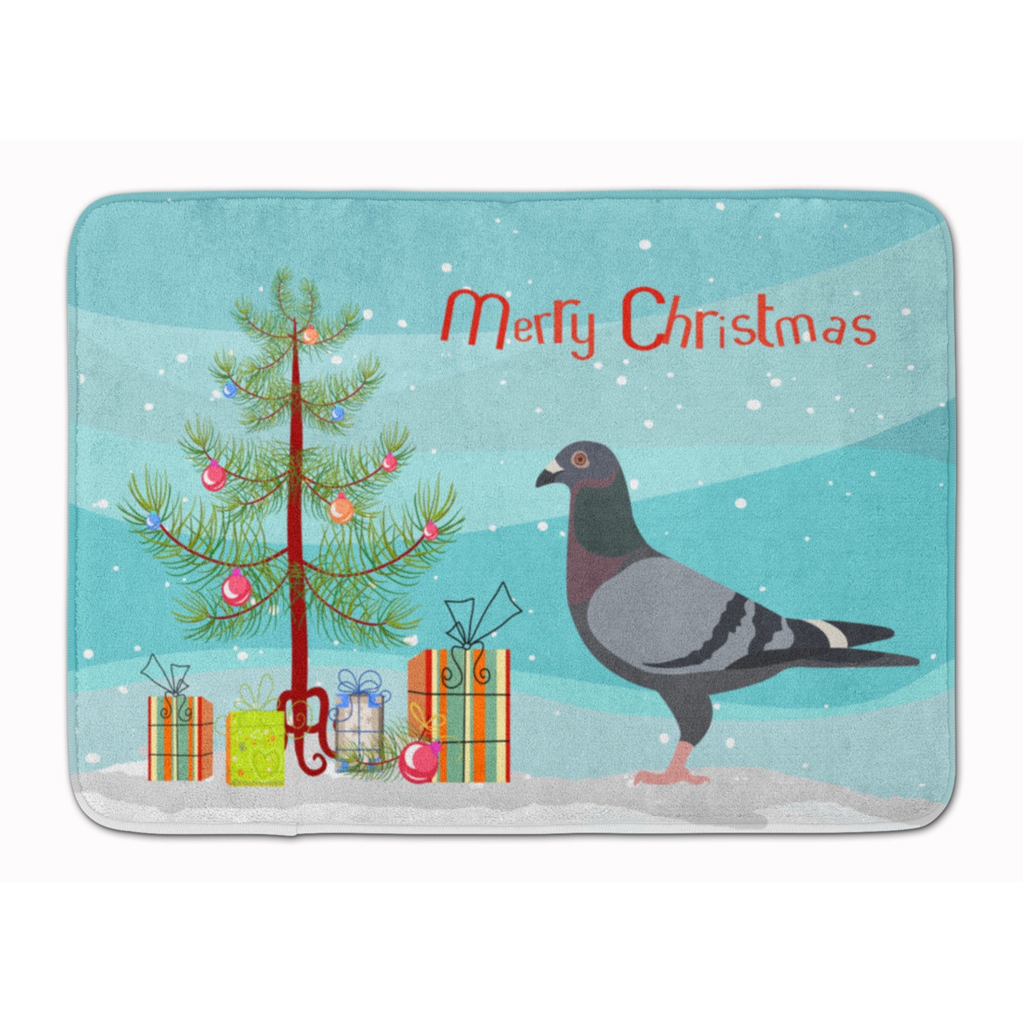 Caroline'S Treasures Racing Pigeon Christmas Floor Mat, 19 X 27, Multicolor