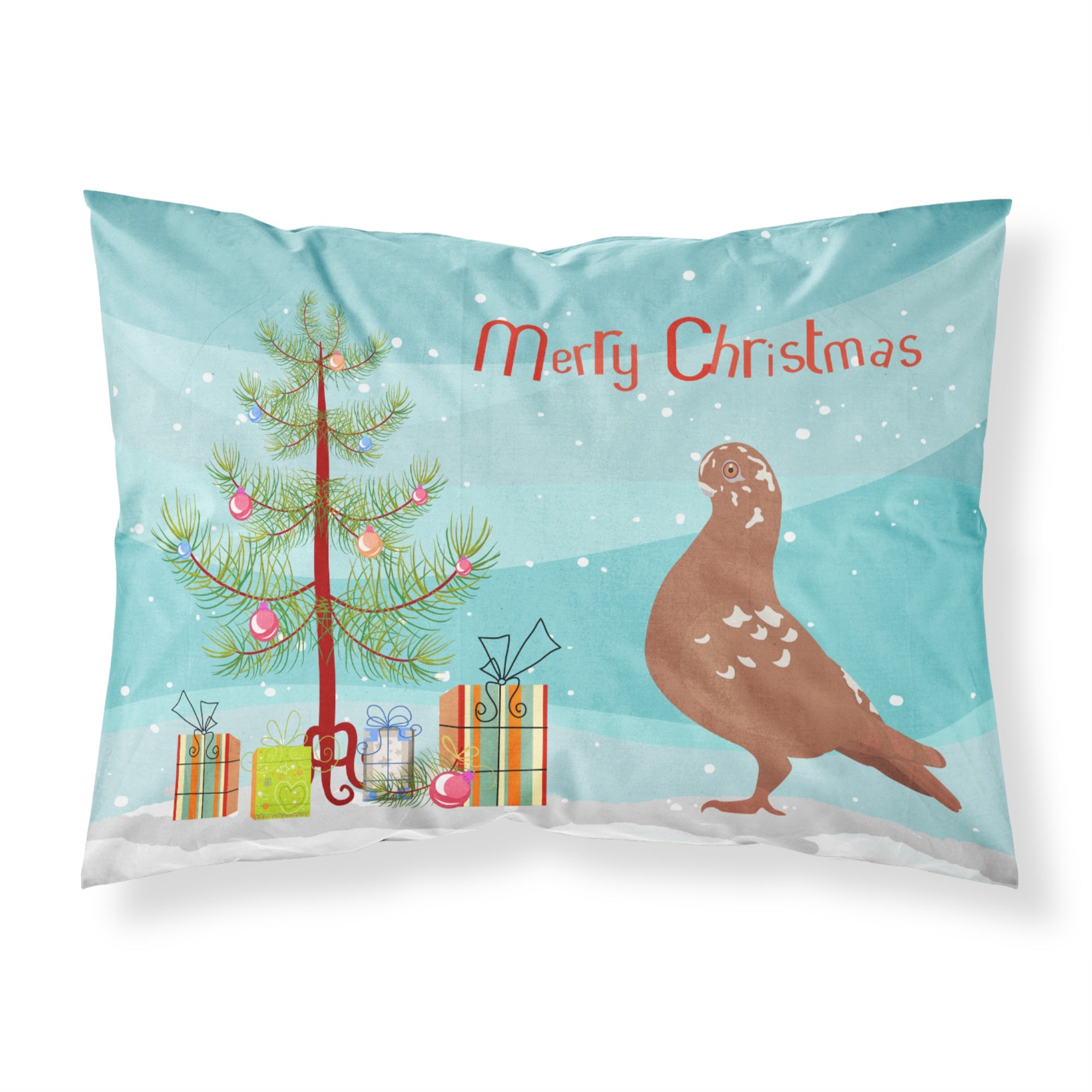 Caroline'S Treasures African Owl Pigeon Christmas Pillowcase, Standard, Multicolor
