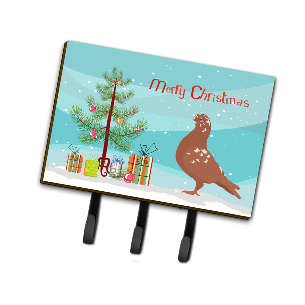 Caroline'S Treasures African Owl Pigeon Christmas Wall Hook, Triple, Multicolor