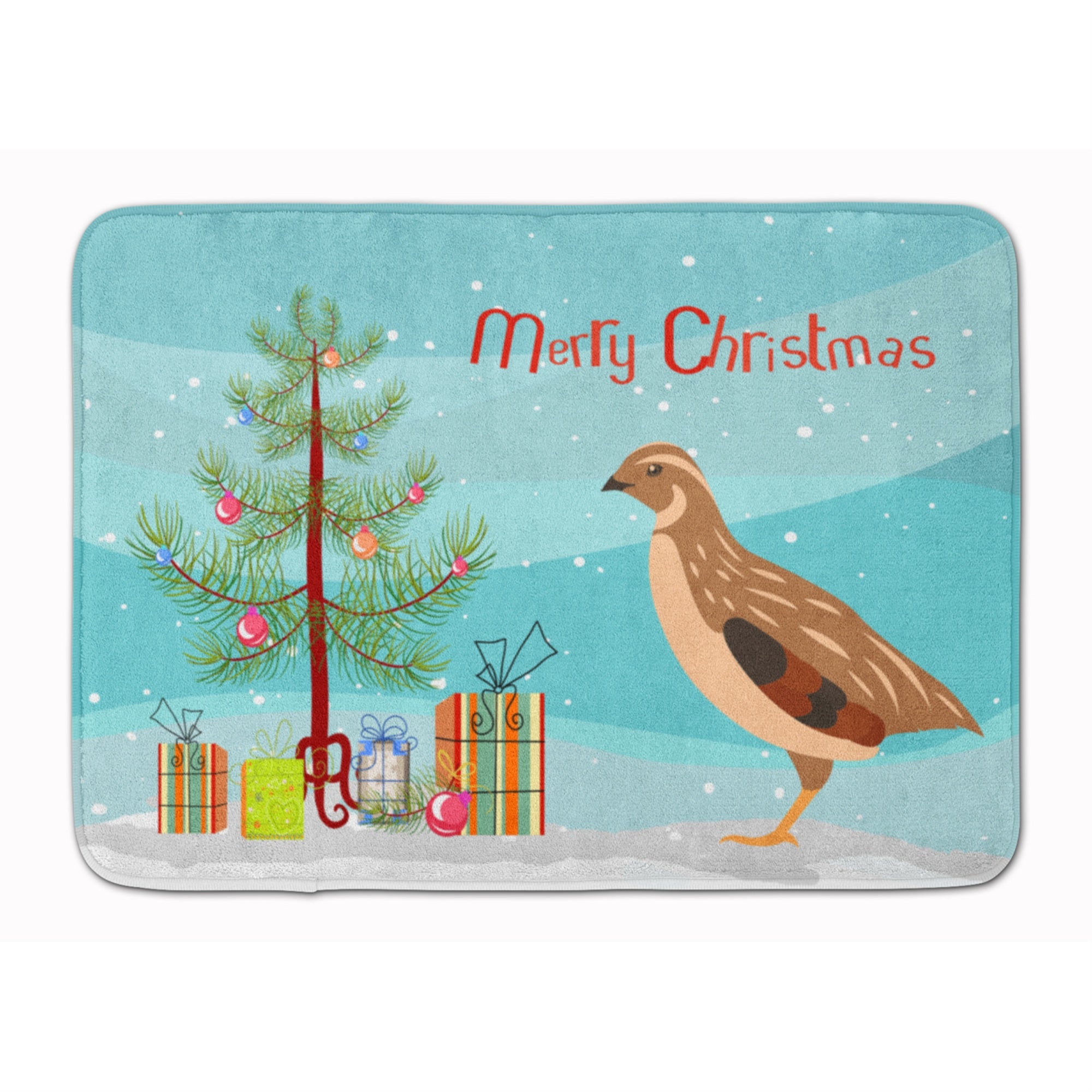 Caroline'S Treasures Golden Phoenix Quail Christmas Floor Mat, 19 X 27, Multicolor