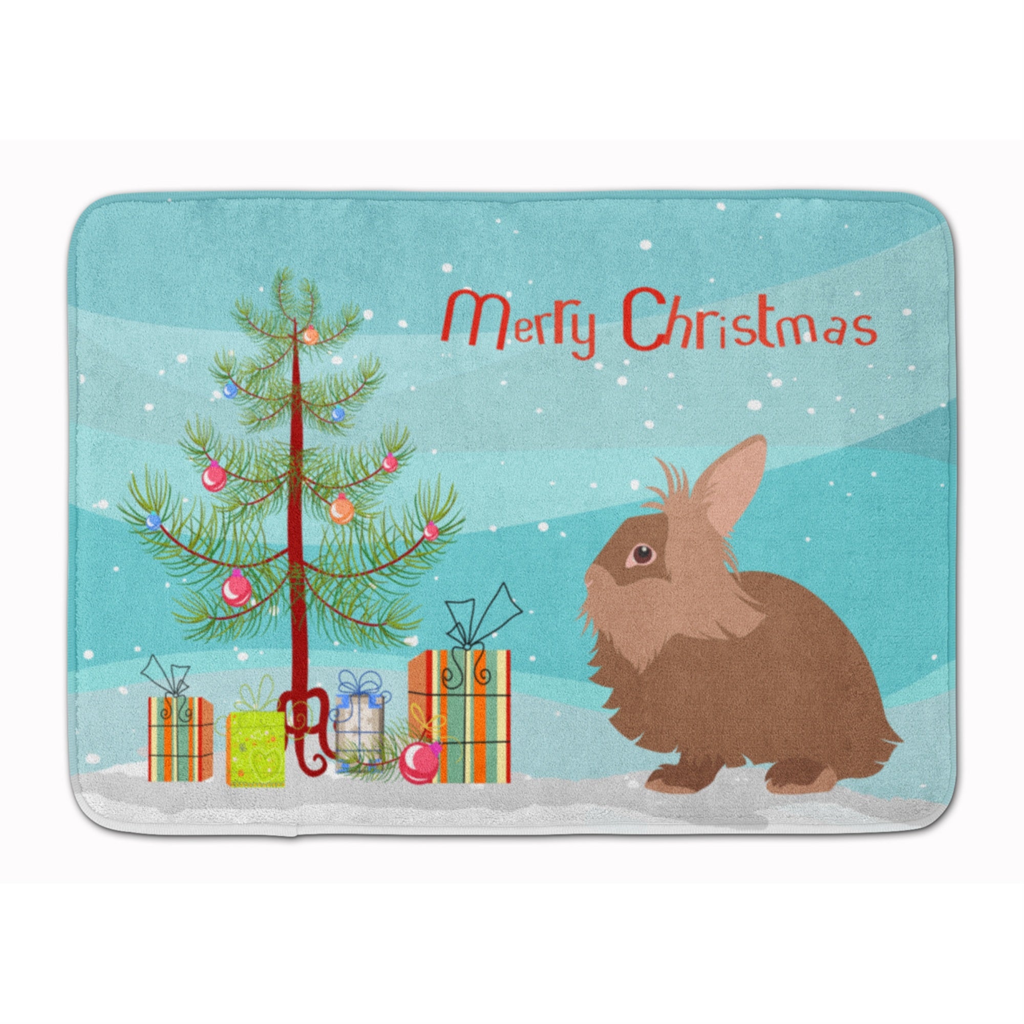 Caroline'S Treasures Lionhead Rabbit Christmas Floor Mat, 19 X 27, Multicolor