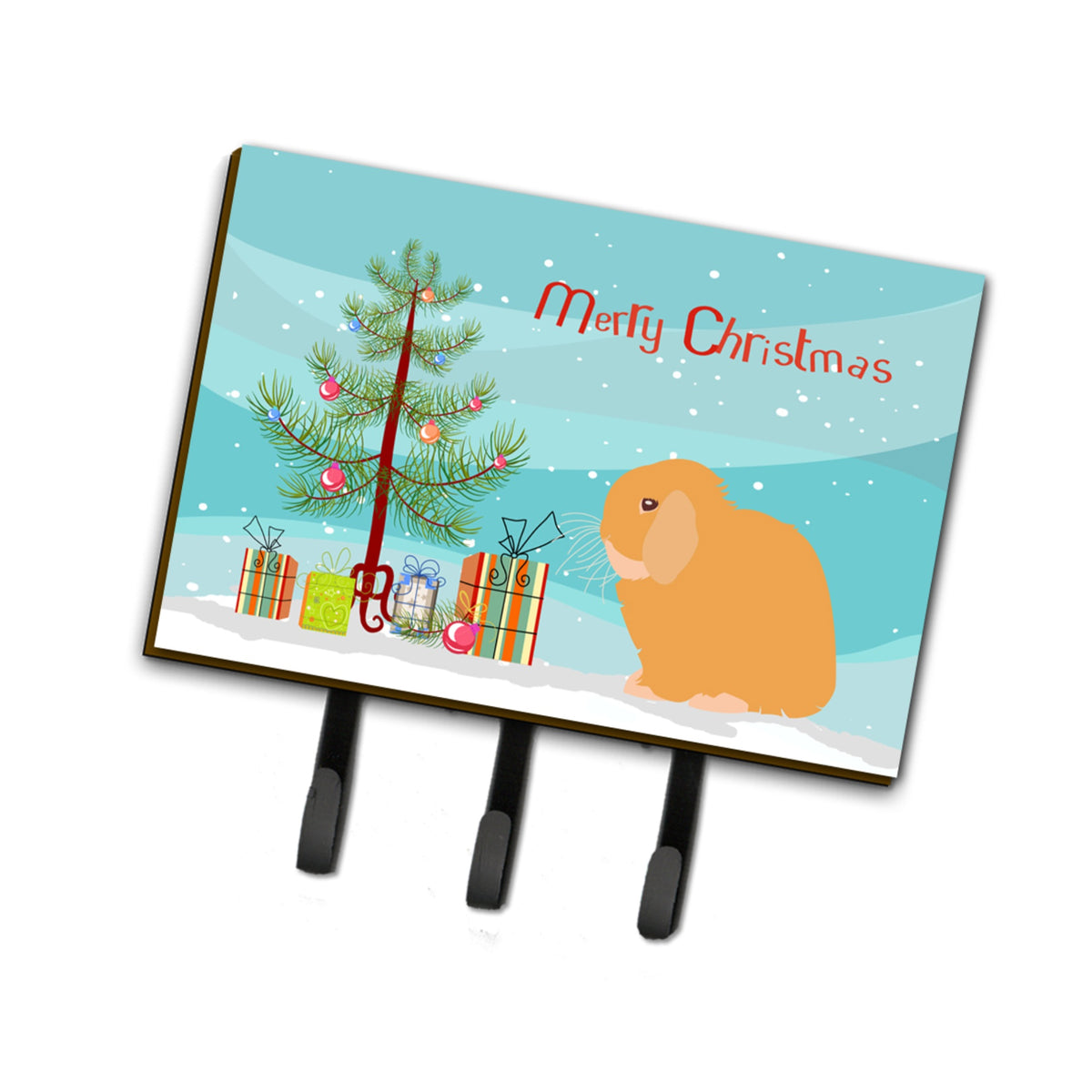 Caroline'S Treasures Holland Lop Rabbit Christmas Wall Hook, Triple