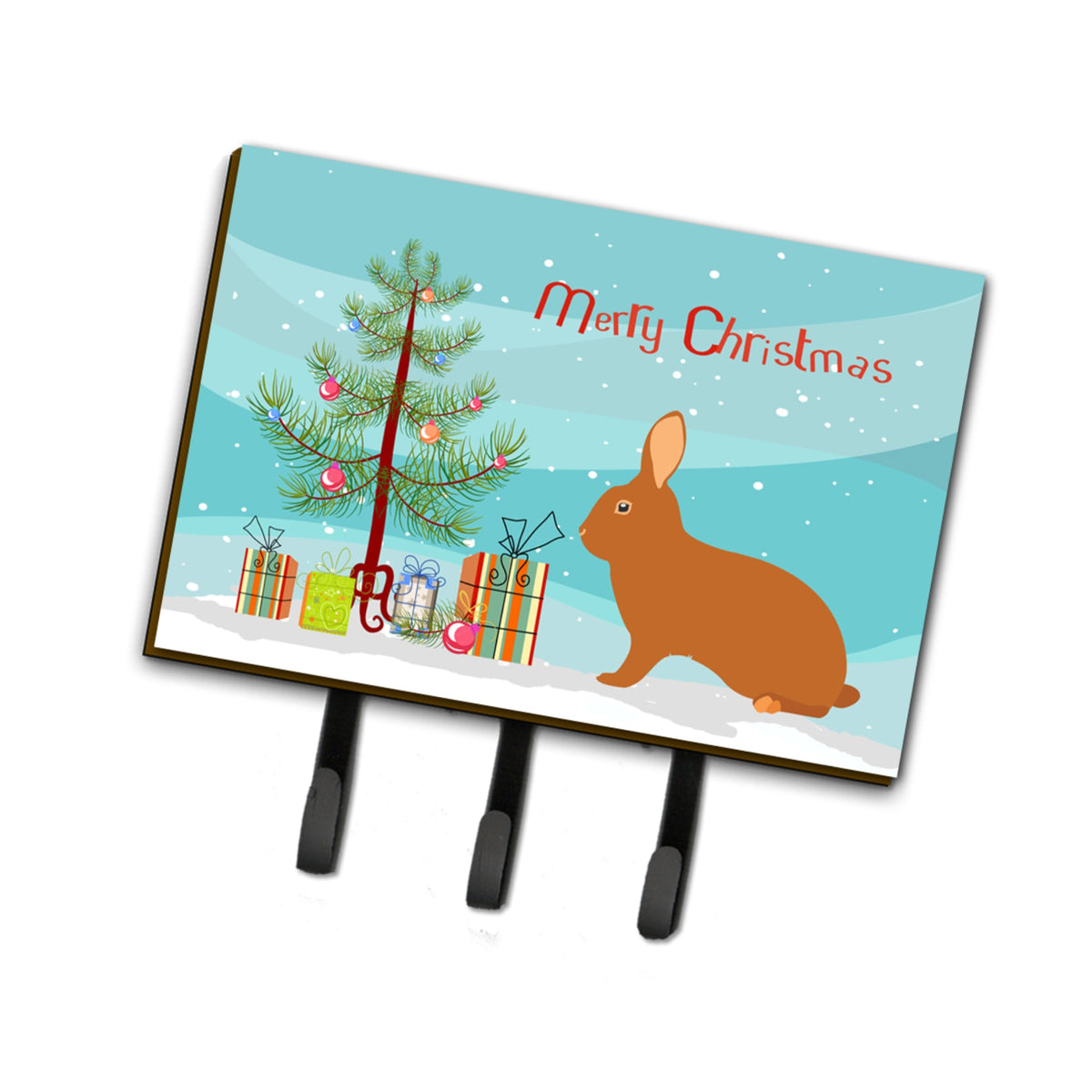 Caroline'S Treasures Rex Rabbit Christmas Wall Hook, Triple