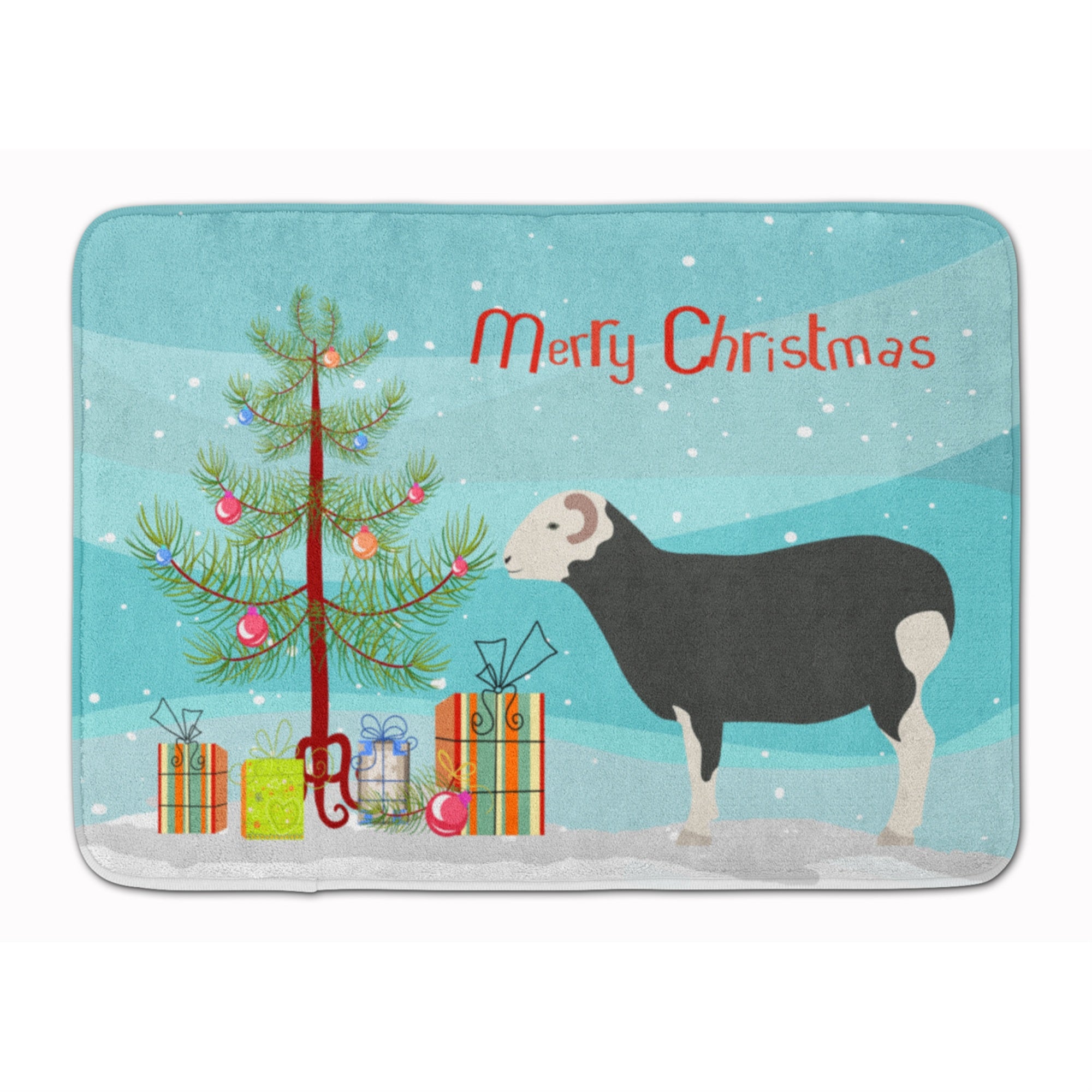 Caroline'S Treasures Herwick Sheep Christmas Floor Mat, 19 X 27, Multicolor