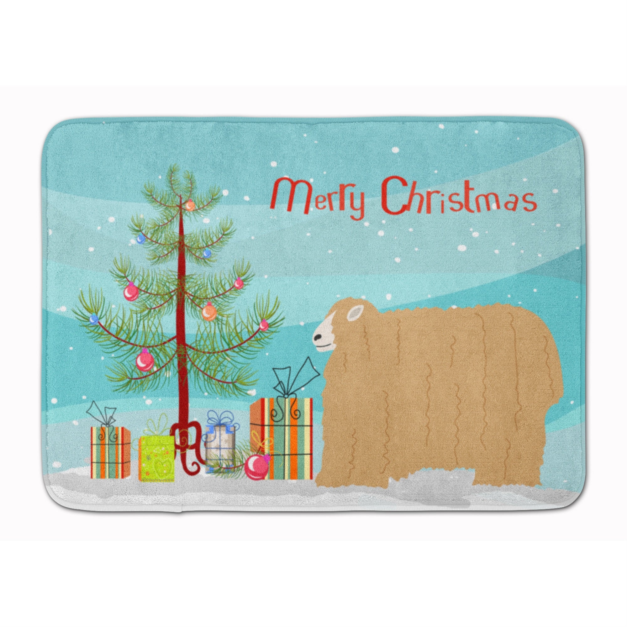 Caroline'S Treasures Lincoln Longwool Sheep Christmas Floor Mat, 19 X 27, Multicolor