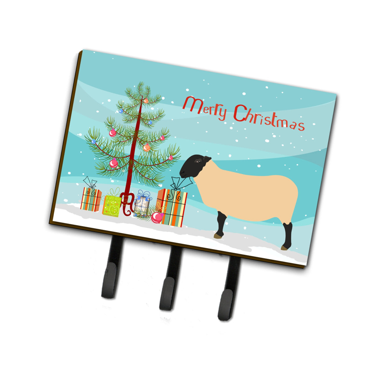 Caroline'S Treasures Suffolk Sheep Christmas Wall Hook, Triple