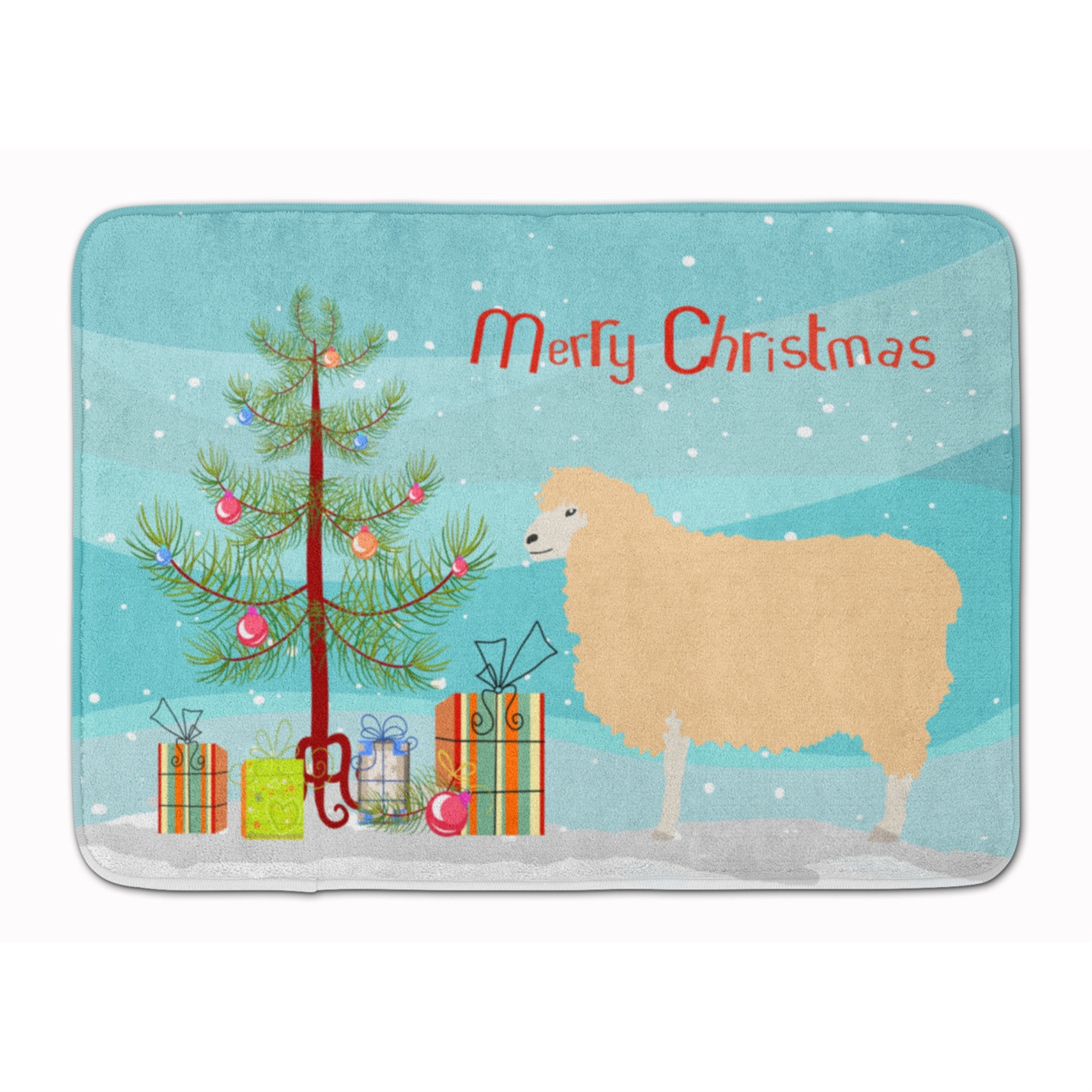 Caroline'S Treasures English Leicester Longwool Sheep Christmas Floor Mat, 19 X 27, Multicolor