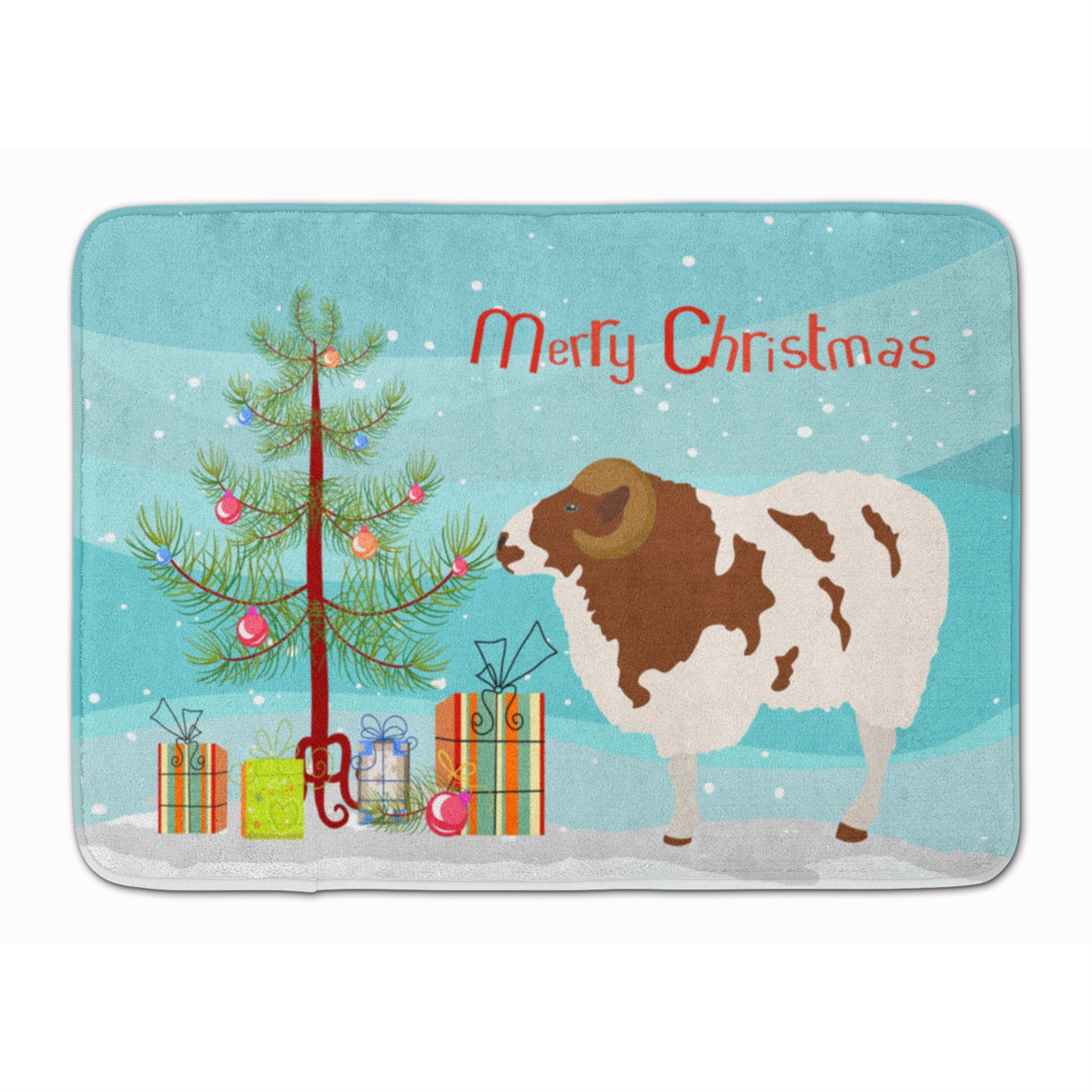 Caroline'S Treasures Jacob Sheep Christmas Floor Mat, 19 X 27, Multicolor