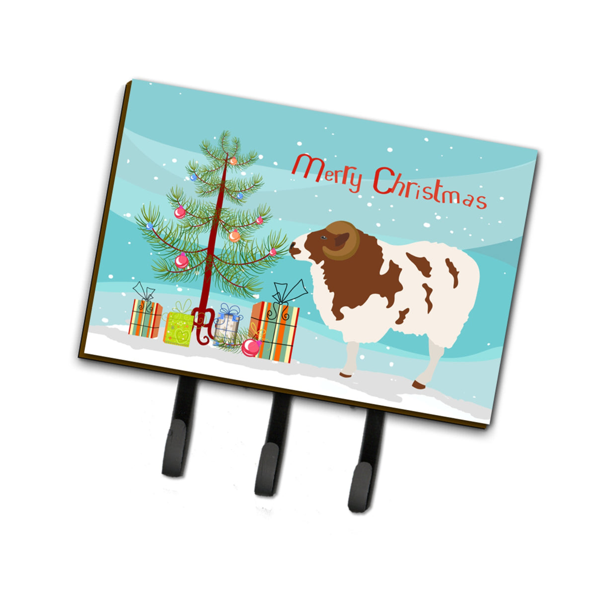 Caroline'S Treasures Jacob Sheep Christmas Wall Hook, Triple, Multicolor