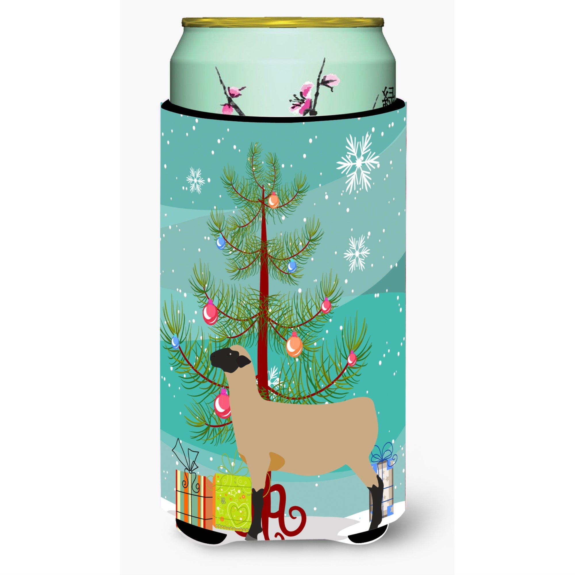 Caroline'S Treasures Hampshire Down Sheep Christmas Decorative Can Hugger, Tall, Multicolor
