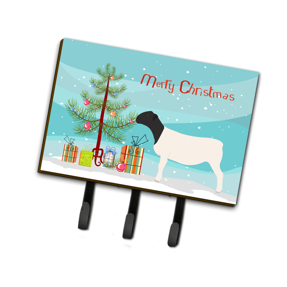 Caroline'S Treasures Dorper Sheep Christmas Wall Hook, Triple, Multicolor