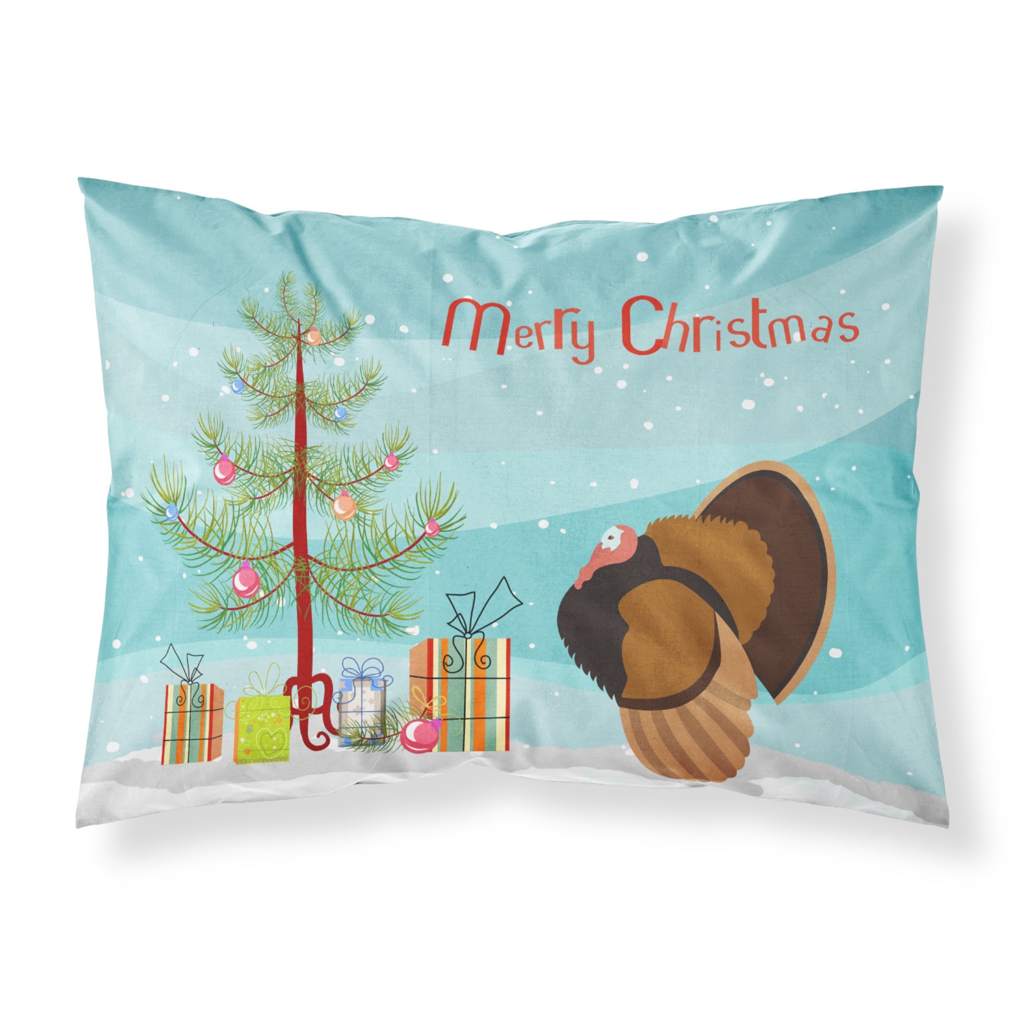 Caroline'S Treasures Bronze Turkey Christmas Pillowcase, Standard, Multicolor