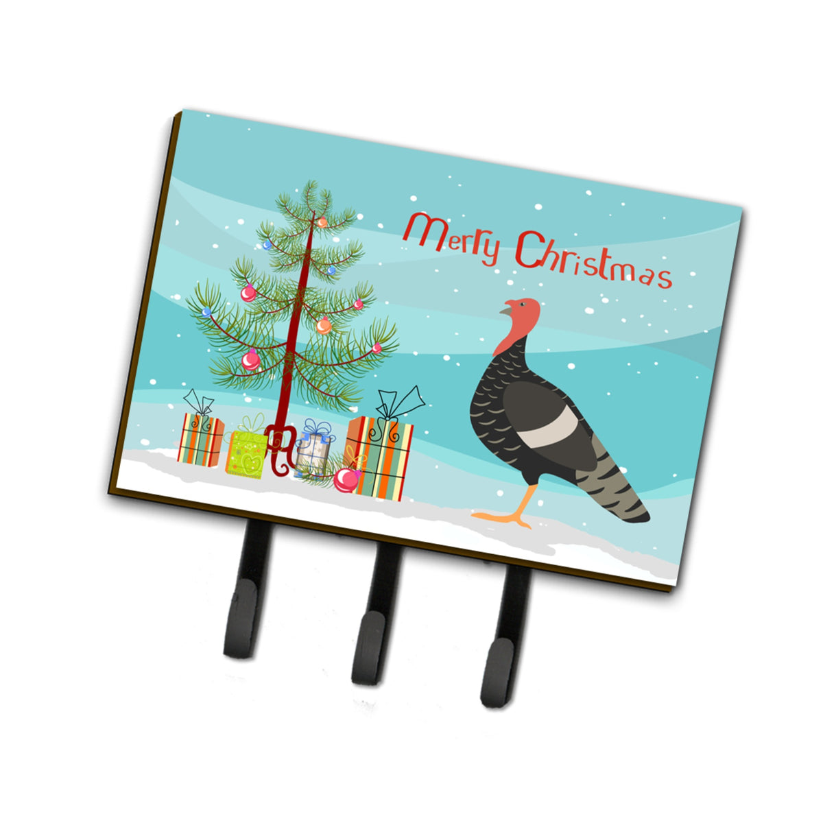 Caroline'S Treasures Marragansett Turkey Christmas Wall Hook, Triple, Multicolor