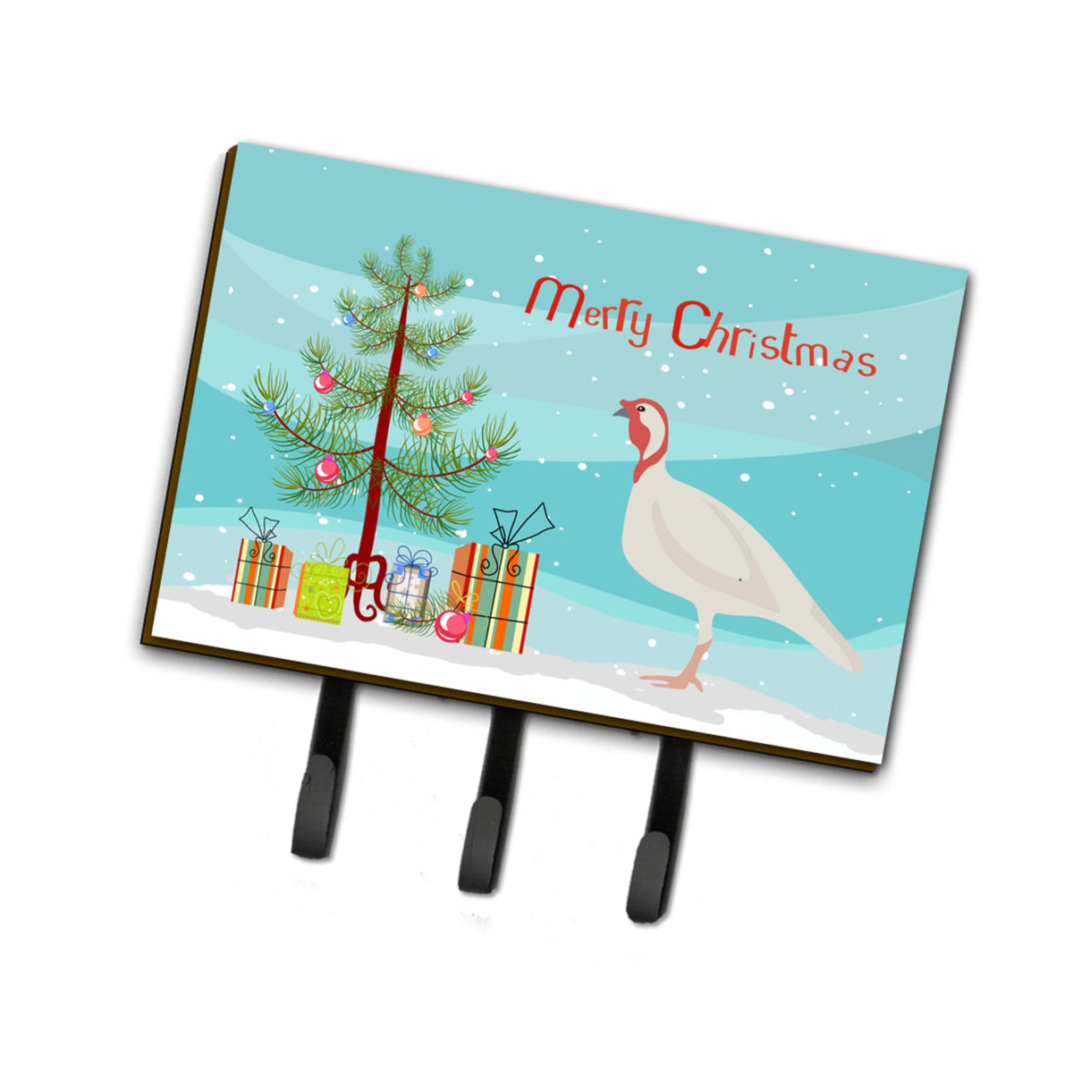 Caroline'S Treasures Beltsville Small White Turkey Hen Christmas Wall Hook, Triple, Multicolor