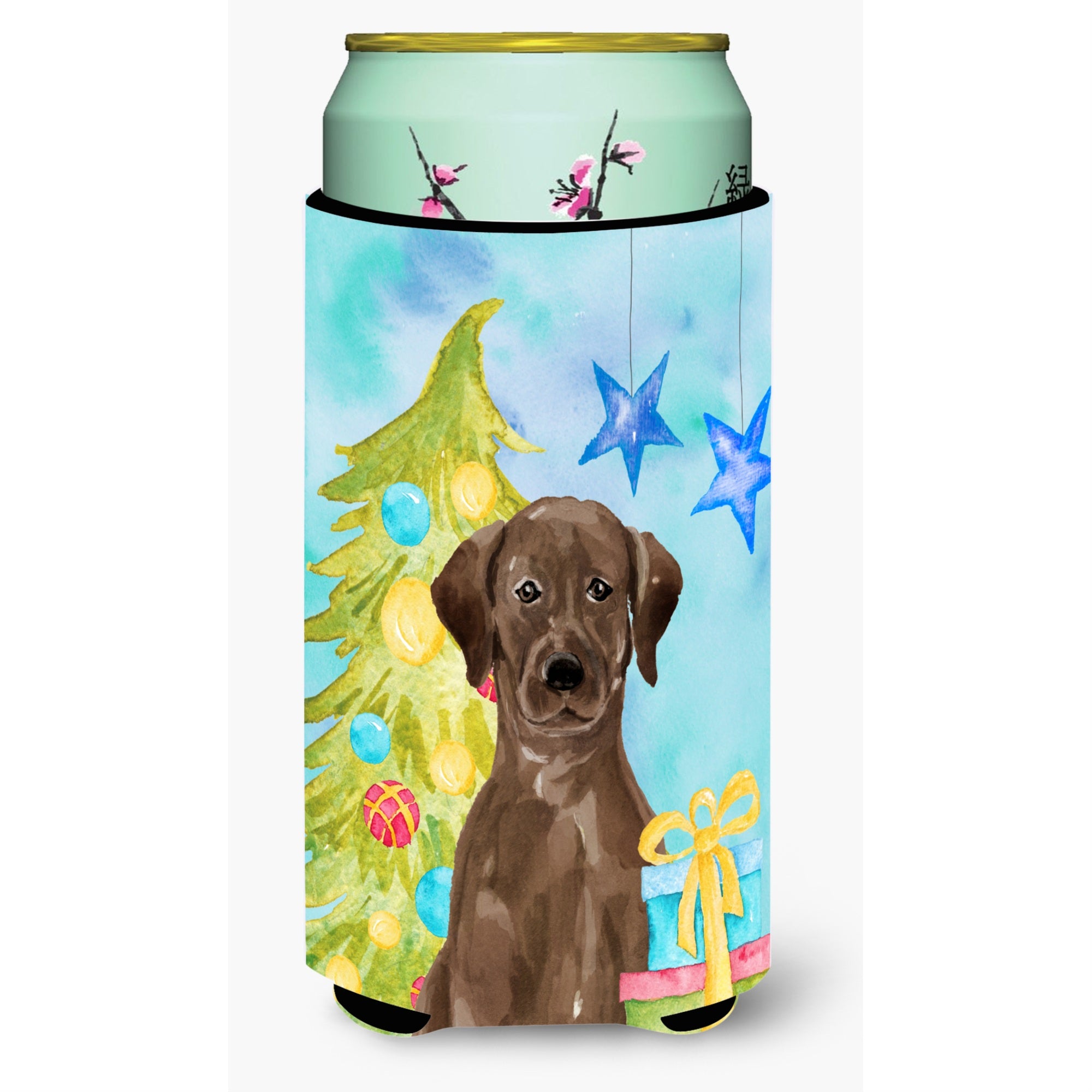 Caroline'S Treasures Chocolate Labrador Christmas Decorative Can Hugger, Tall, Multicolor
