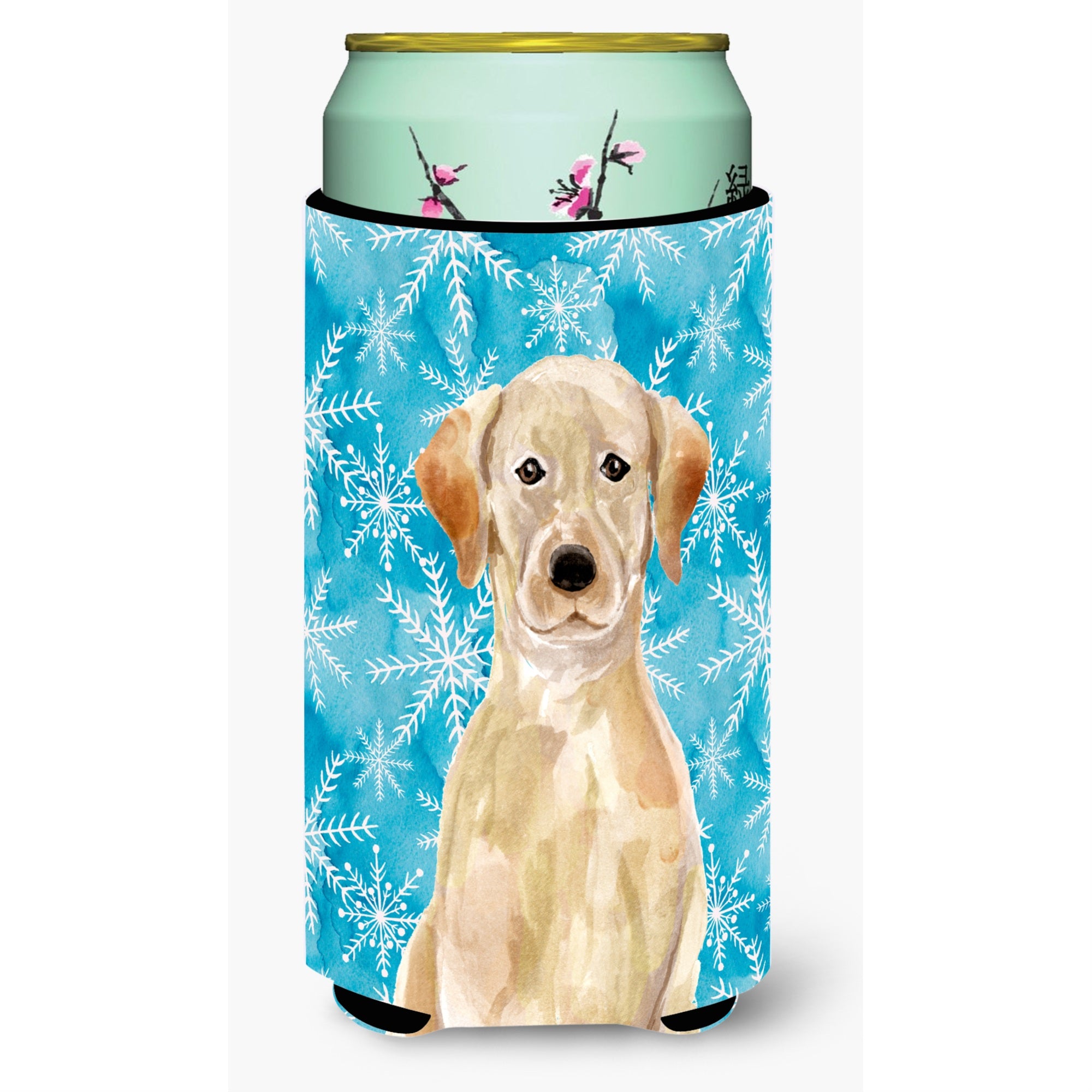 Caroline'S Treasures Yellow Labrador Winter Decorative Can Hugger, Tall, Multicolor