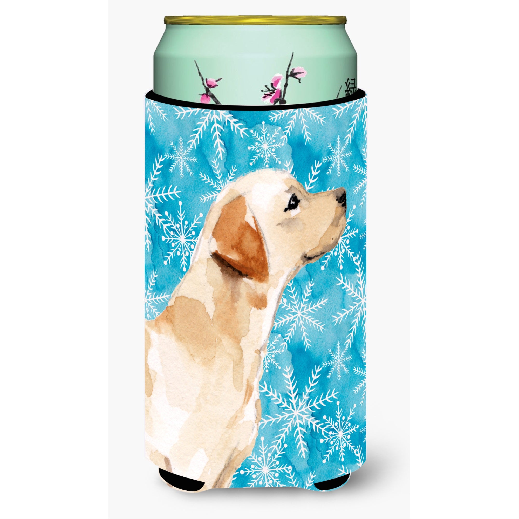 Caroline'S Treasures Yellow Labrador #2 Winter Decorative Can Hugger, Tall, Multicolor