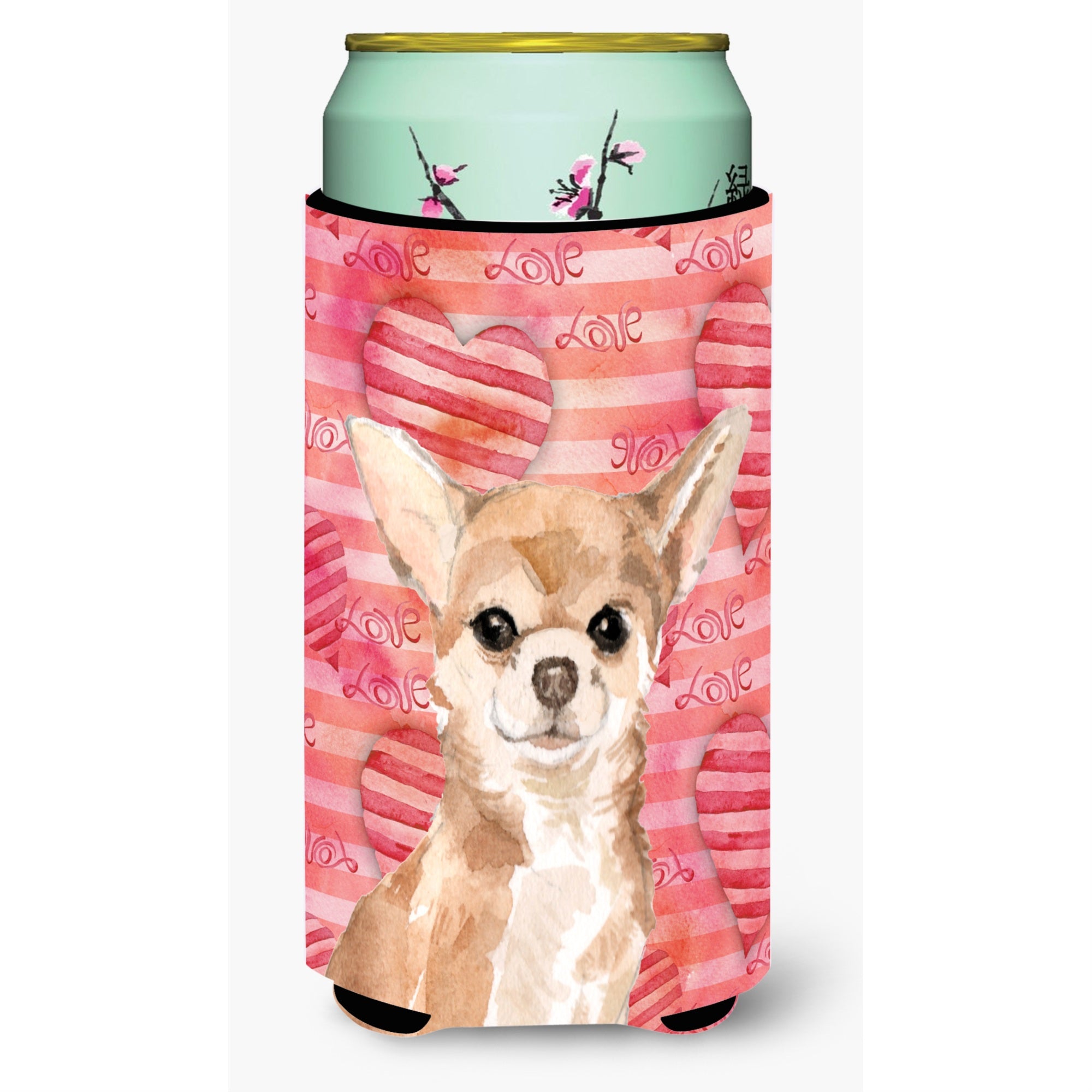 Caroline'S Treasures Chihuahua Love Decorative Can Hugger, Tall, Multicolor