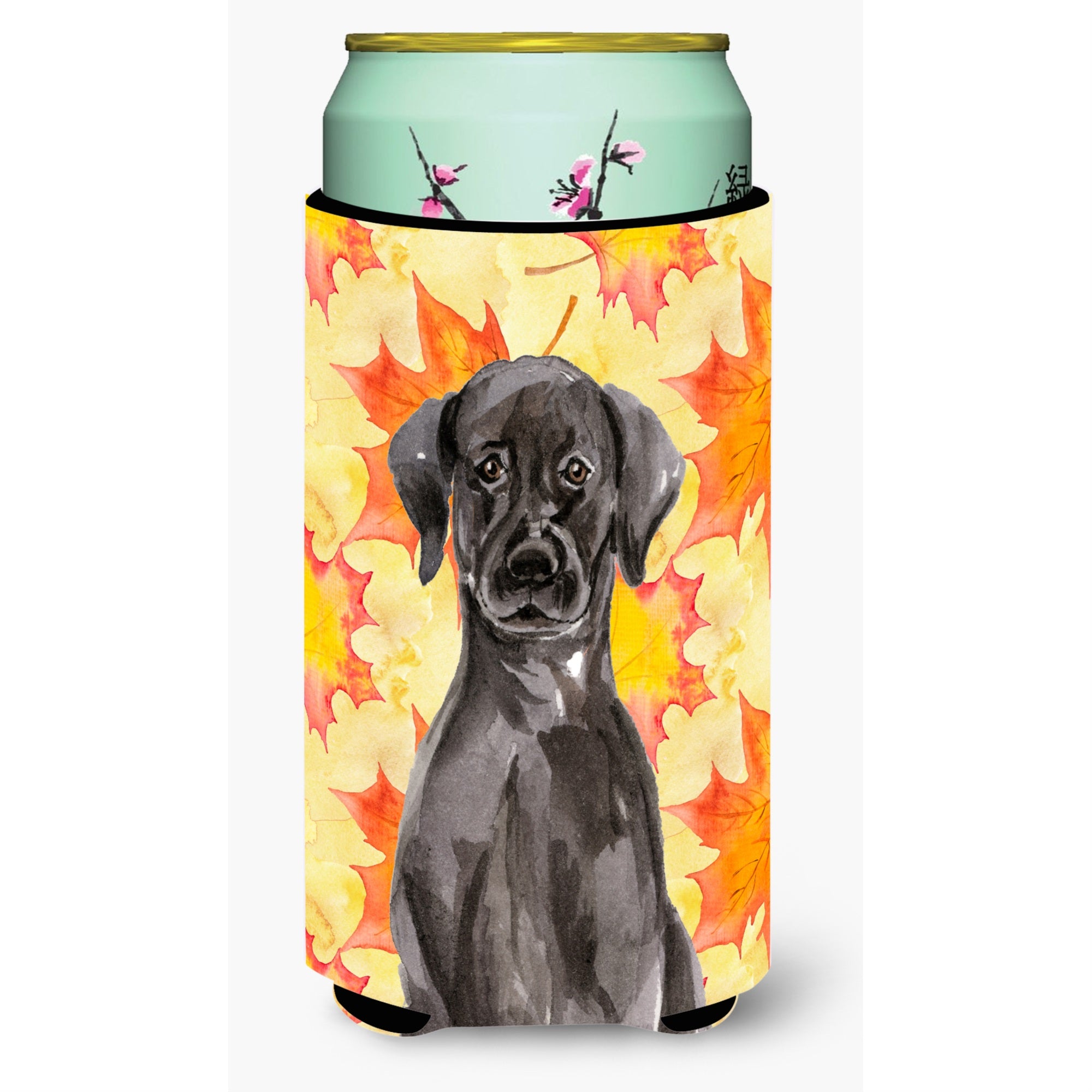 Caroline'S Treasures Black Labrador Fall Decorative Can Hugger, Tall, Multicolor