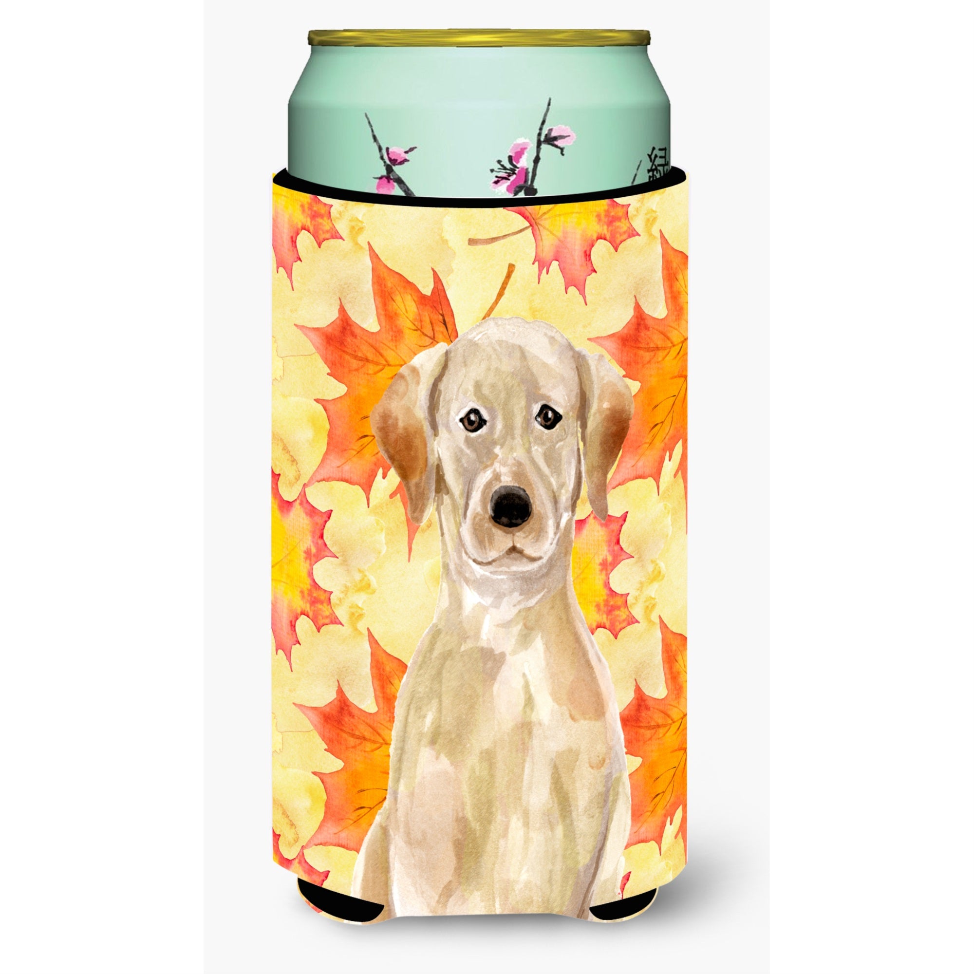 Caroline'S Treasures Yellow Labrador Fall Decorative Can Hugger, Tall, Multicolor