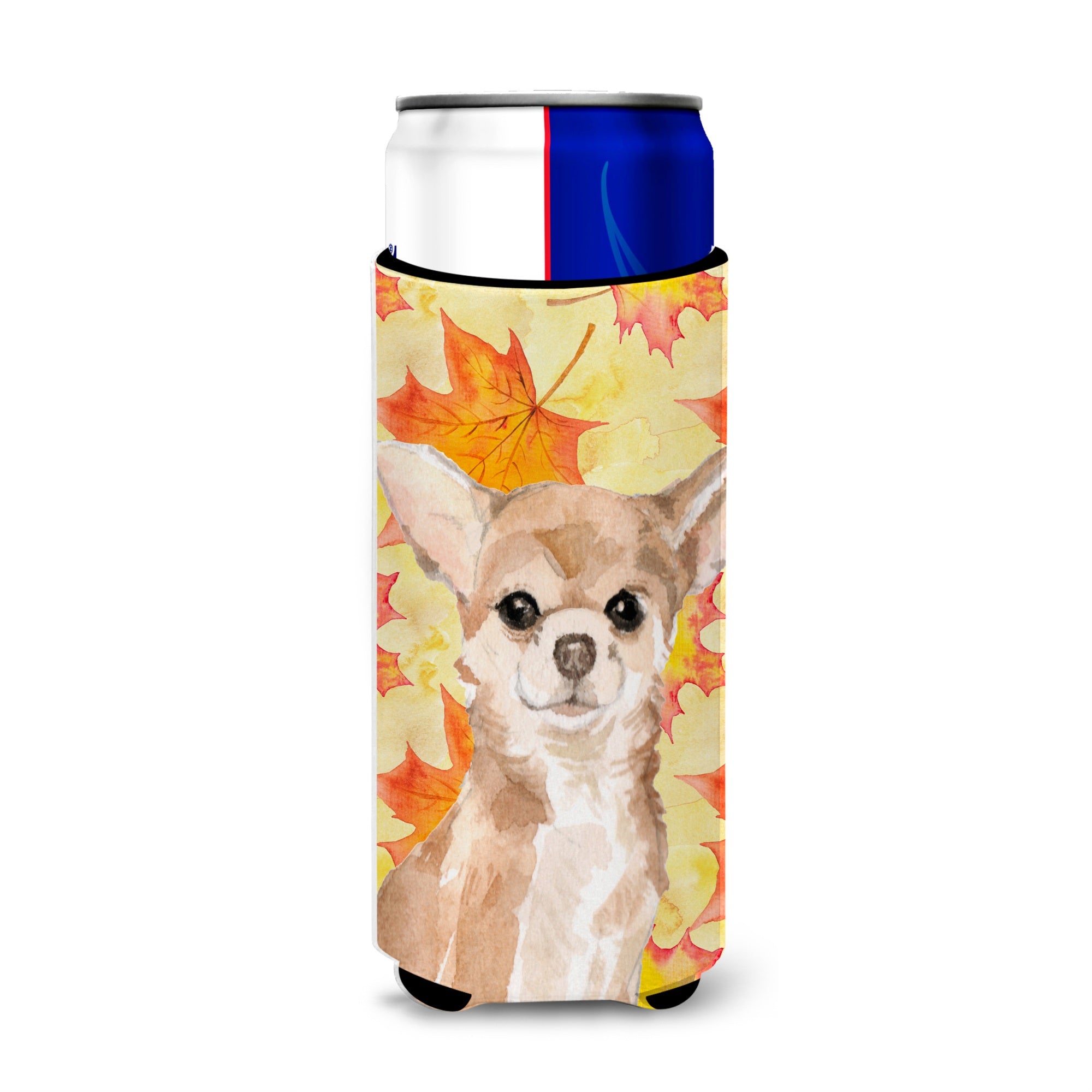 Caroline'S Treasures Chihuahua Fall Decorative Can Hugger, Slim, Multicolor
