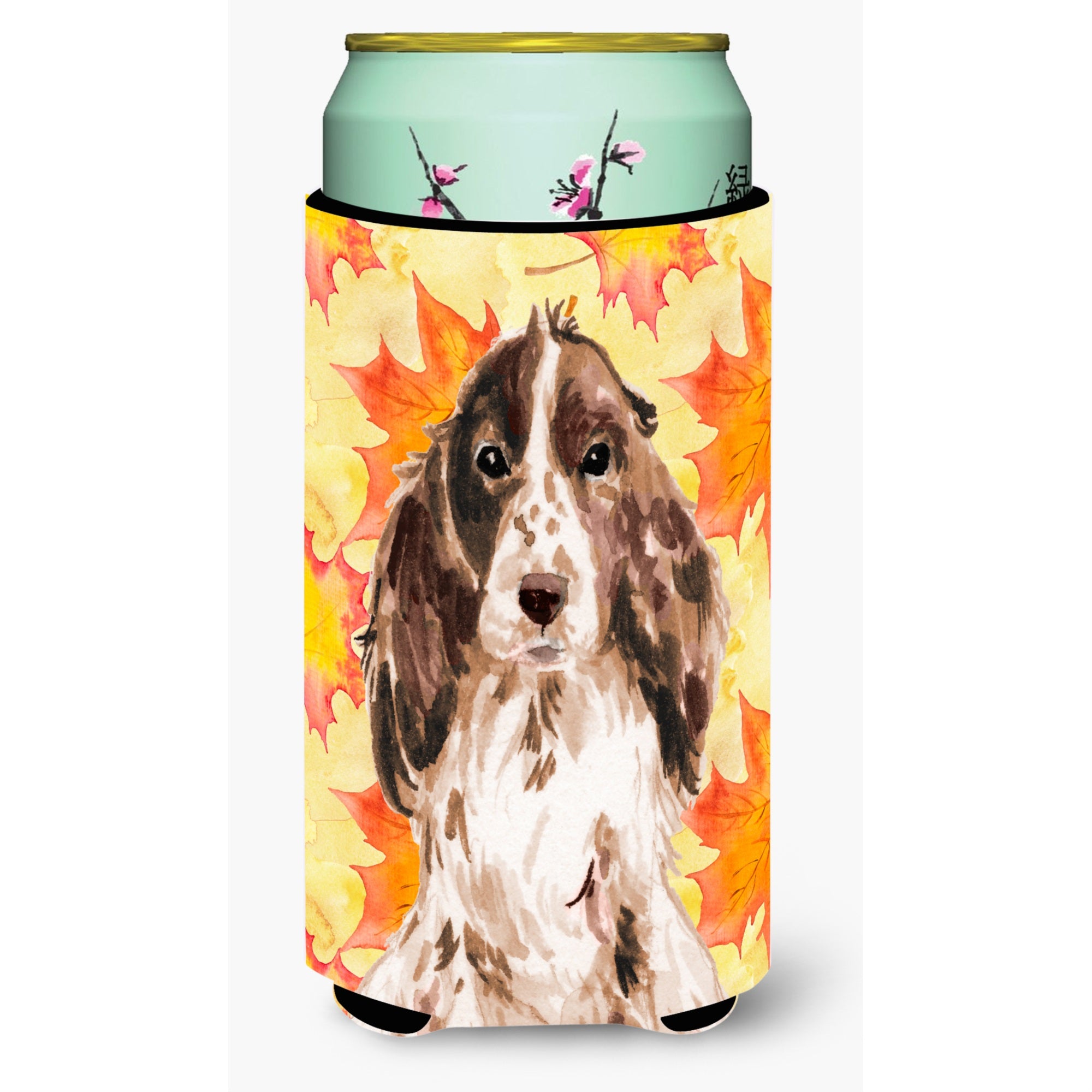 Caroline'S Treasures Brown Parti Fall Decorative Can Hugger, Tall, Multicolor